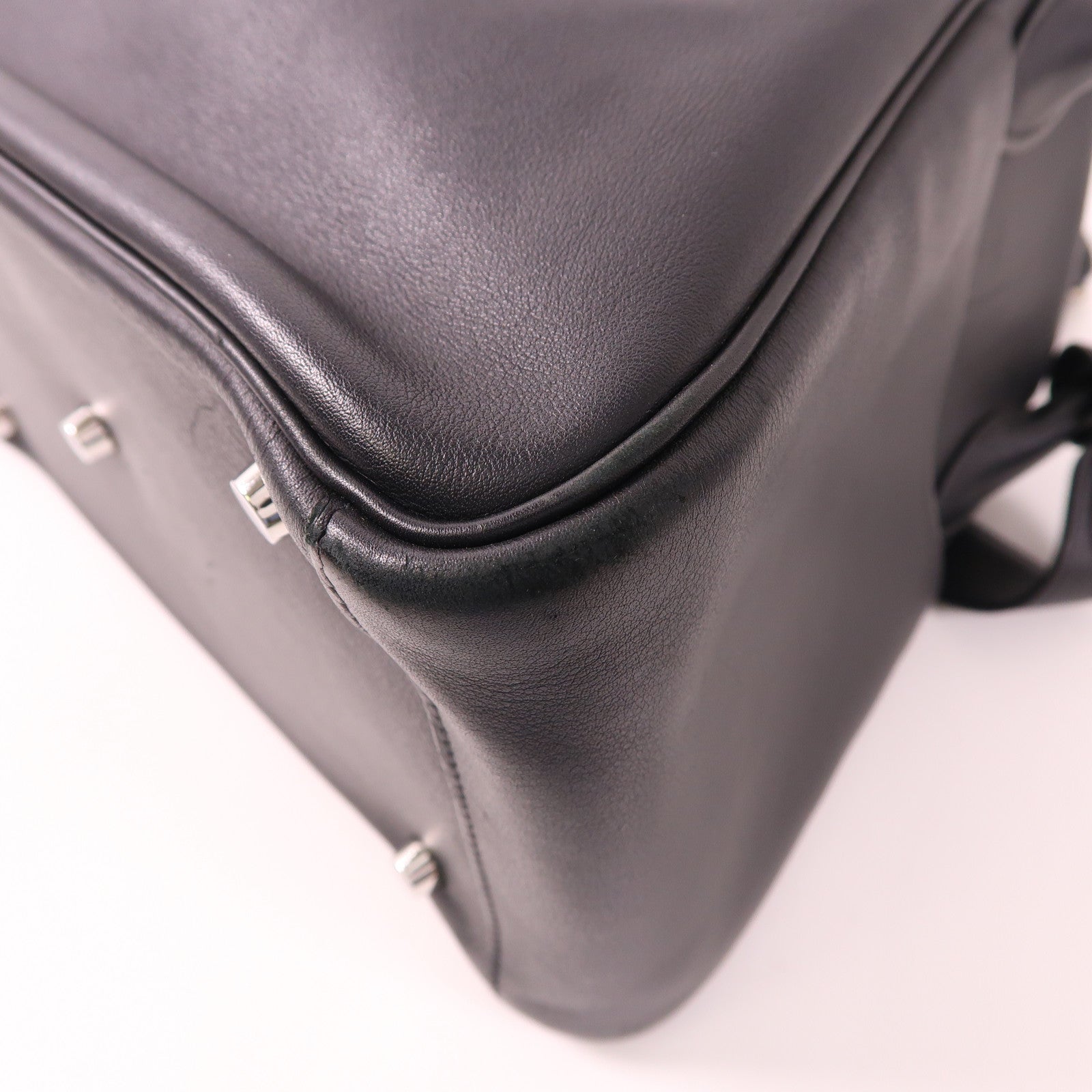 HERMES Swift皮革Lindy 30銀扣手挽肩背兩用袋8P Plomb