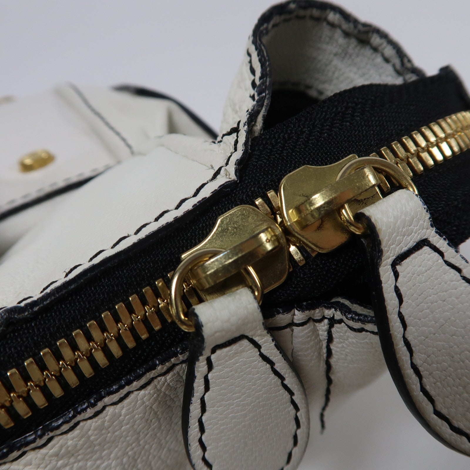 Valentino GHW Handbag Calfskin Leather White
