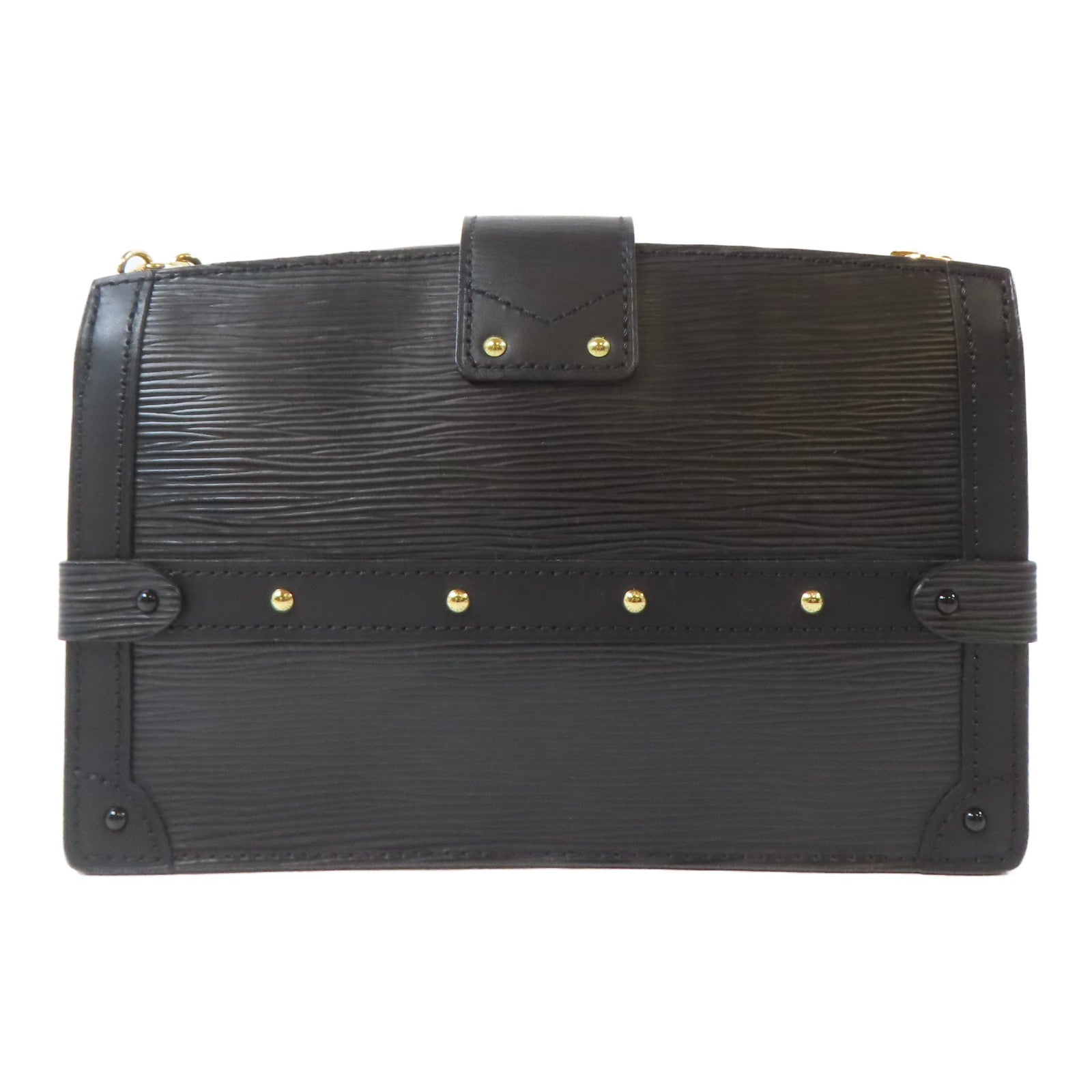 LOUIS VUITTON 【激減優惠】Epi Trunk Clutch金扣肩背袋黑色