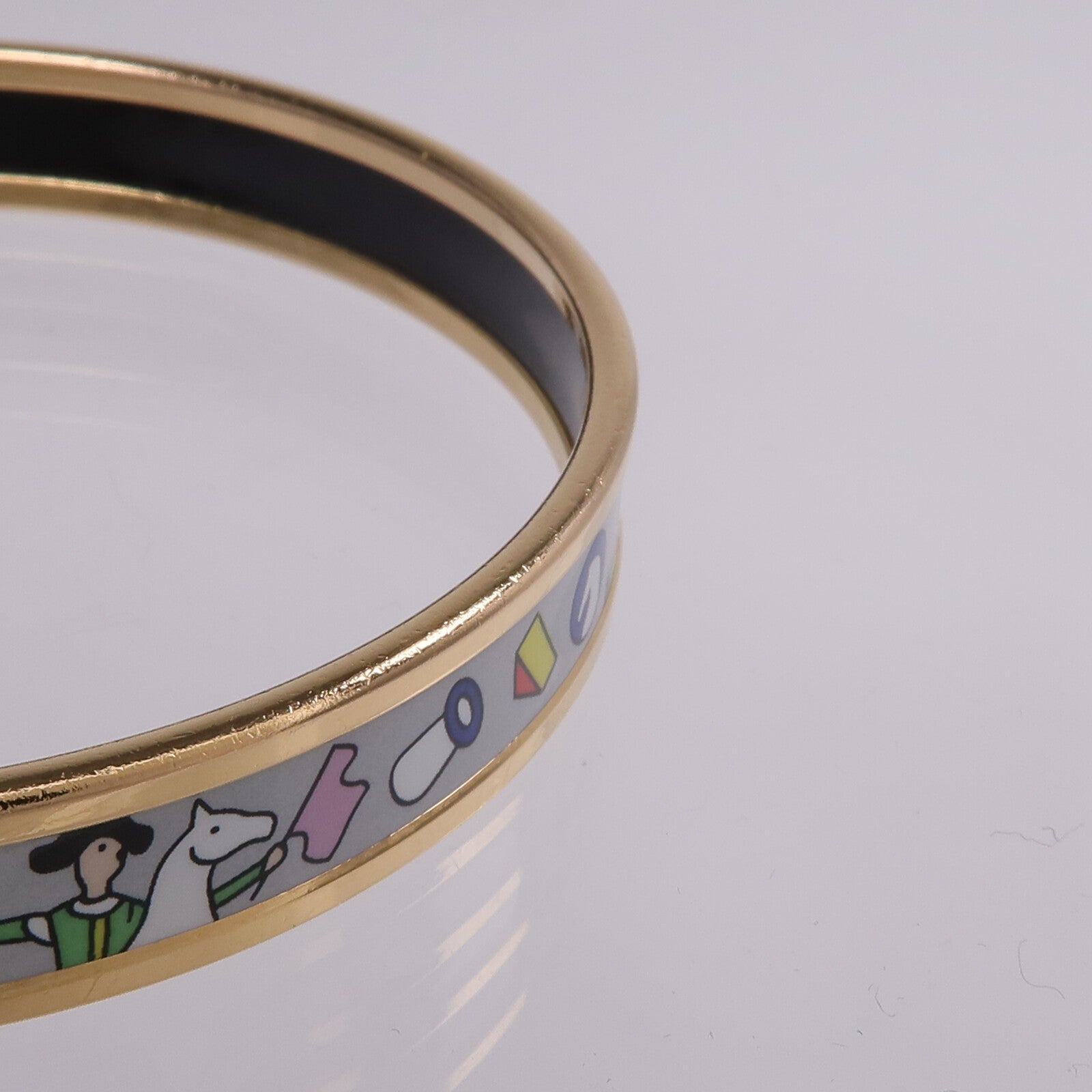 HERMES 金屬/琺瑯L'Epopee d'Hermes Bangle手鐲