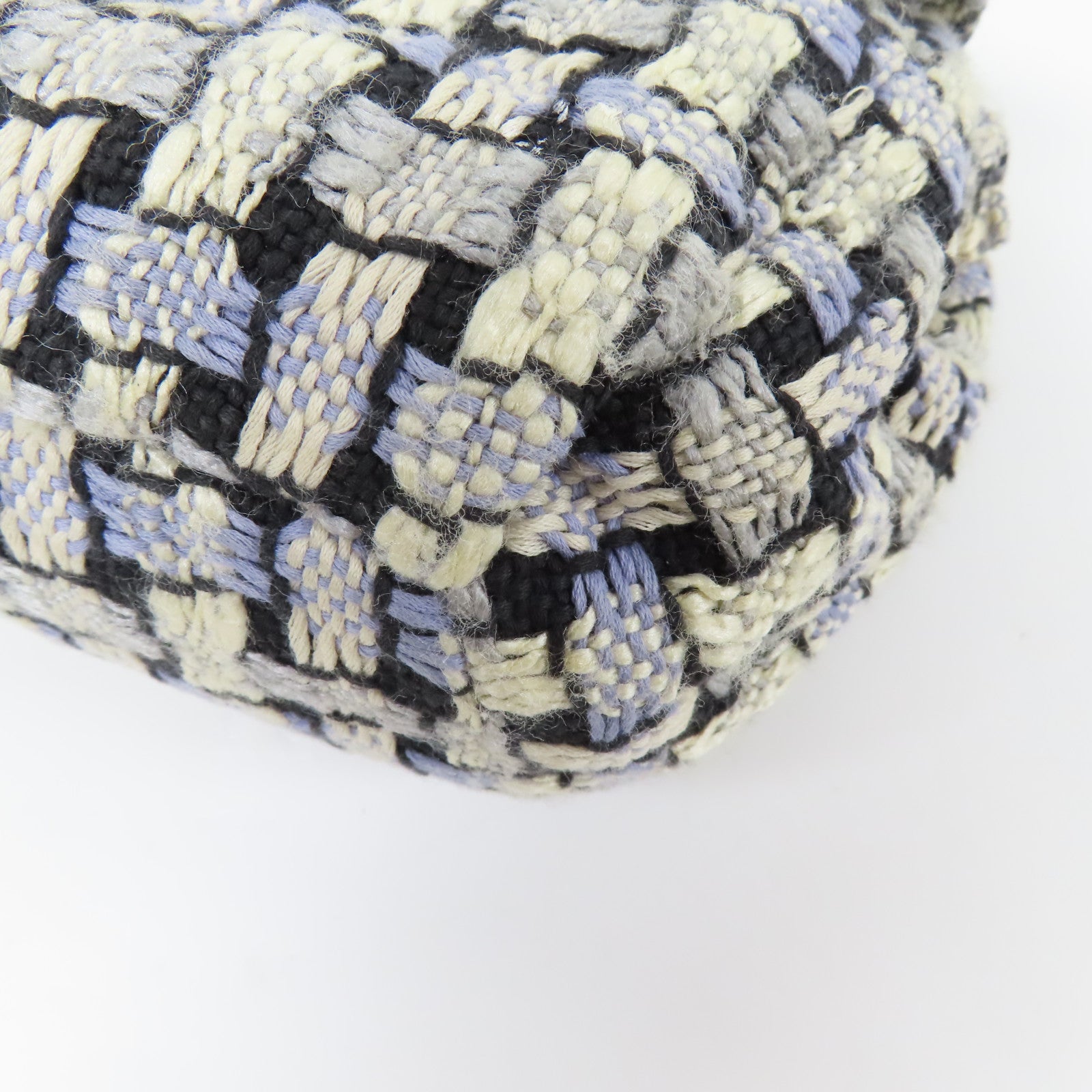 CHANEL Tweed/皮革Chain Shoulder Bag銀扣鏈帶肩背袋