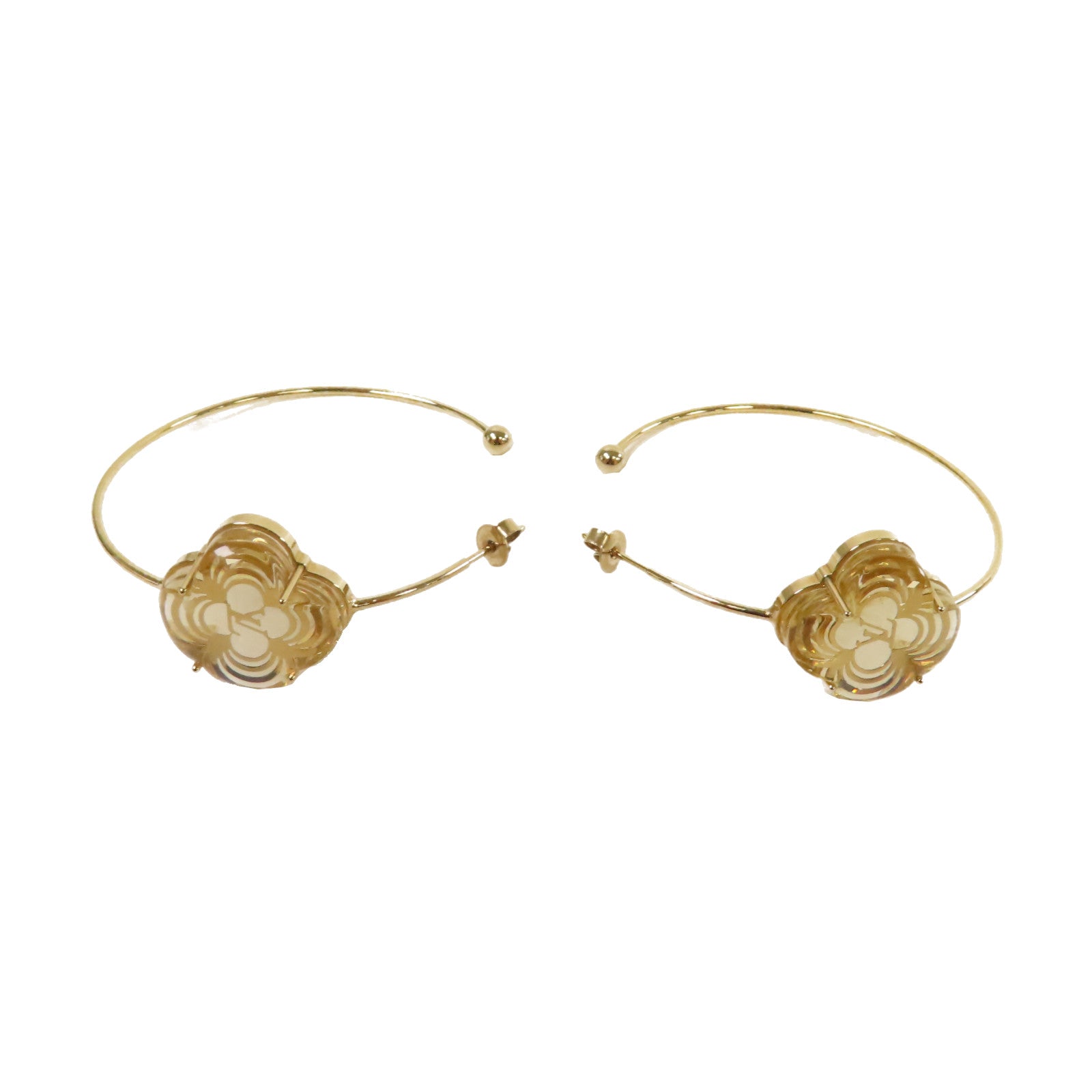 LOUIS VUITTON PVC Hoop Earrings耳環金色