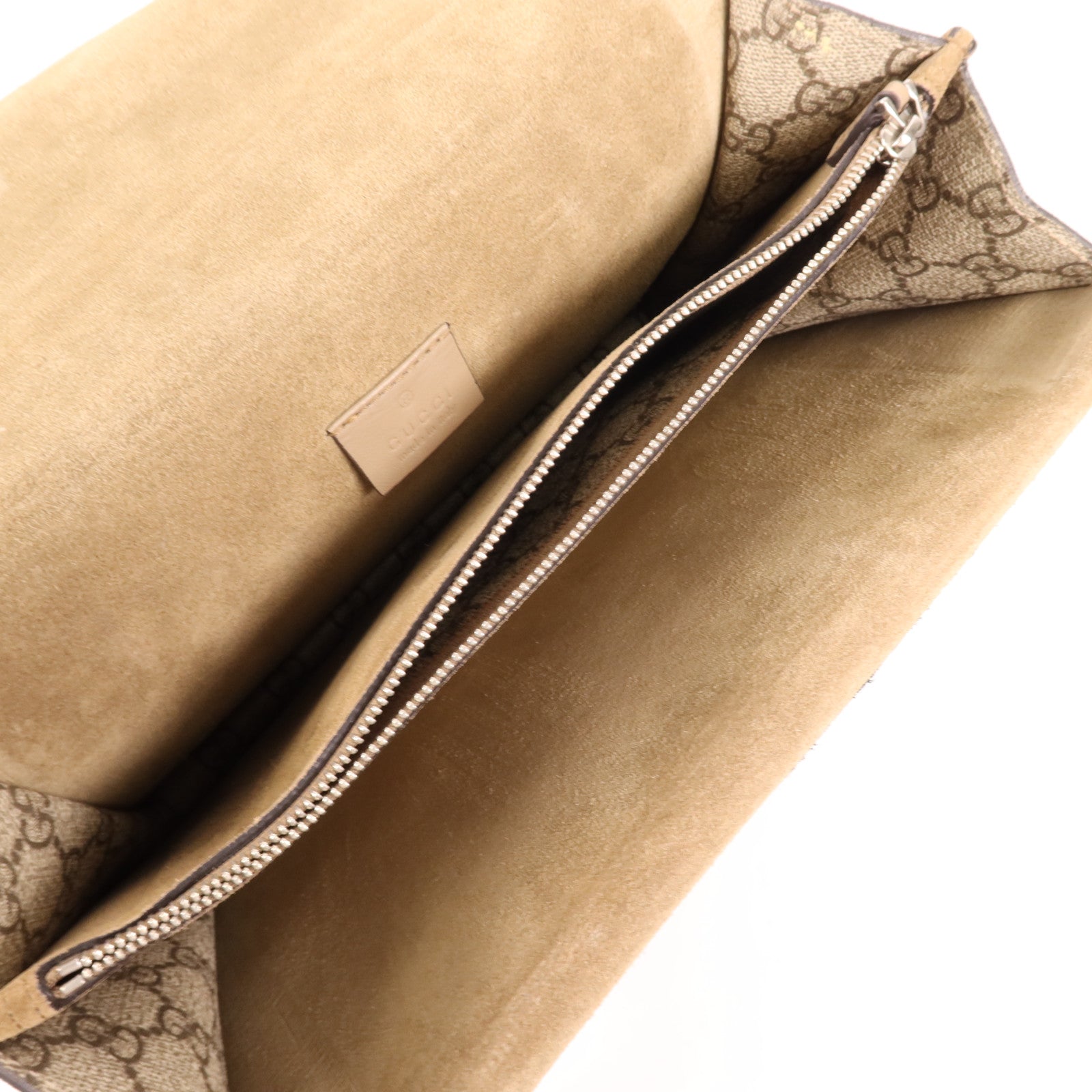 GUCCI 塗層帆布Dionysus Bloom銀扣鏈帶肩背袋