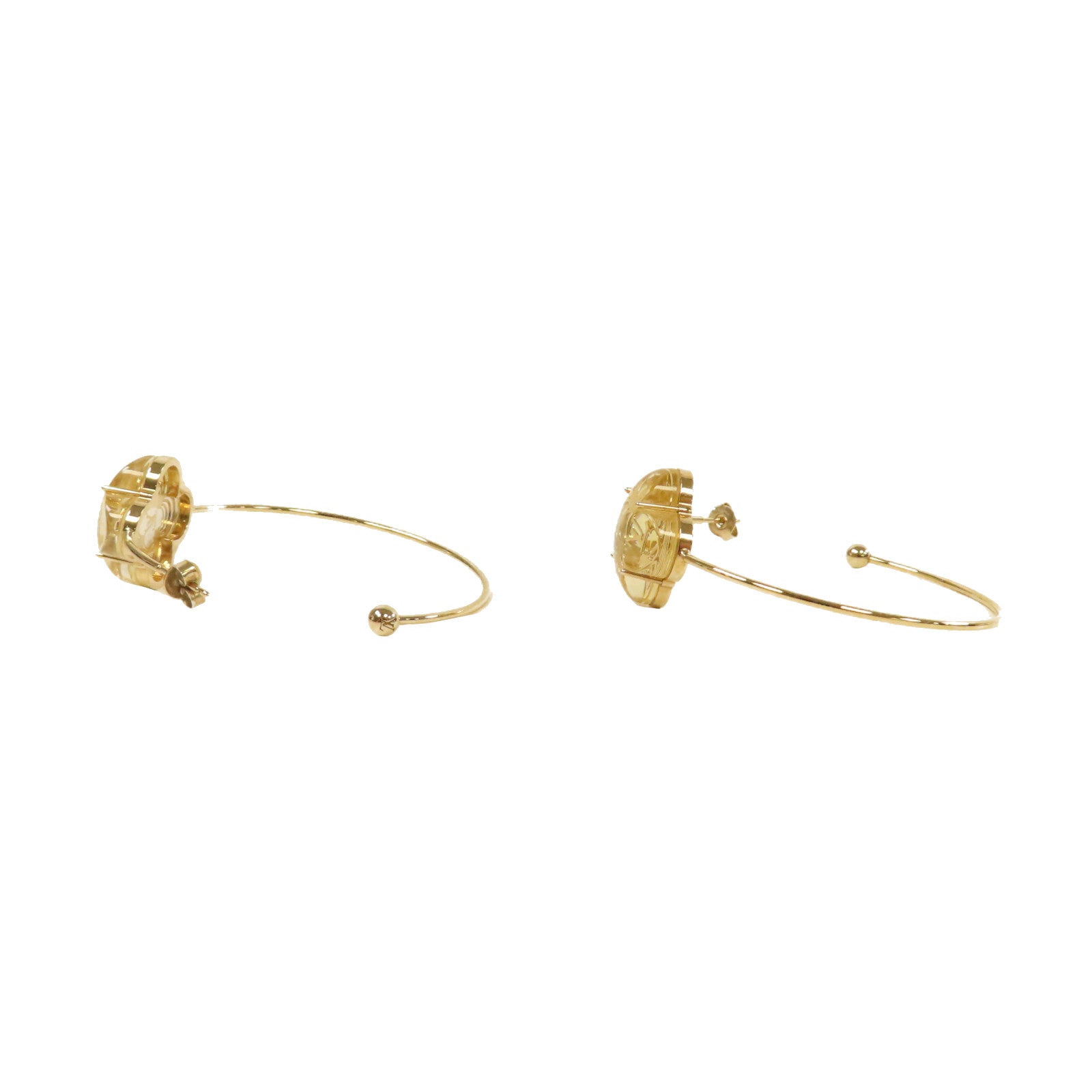 LOUIS VUITTON PVC Hoop Earrings耳環金色