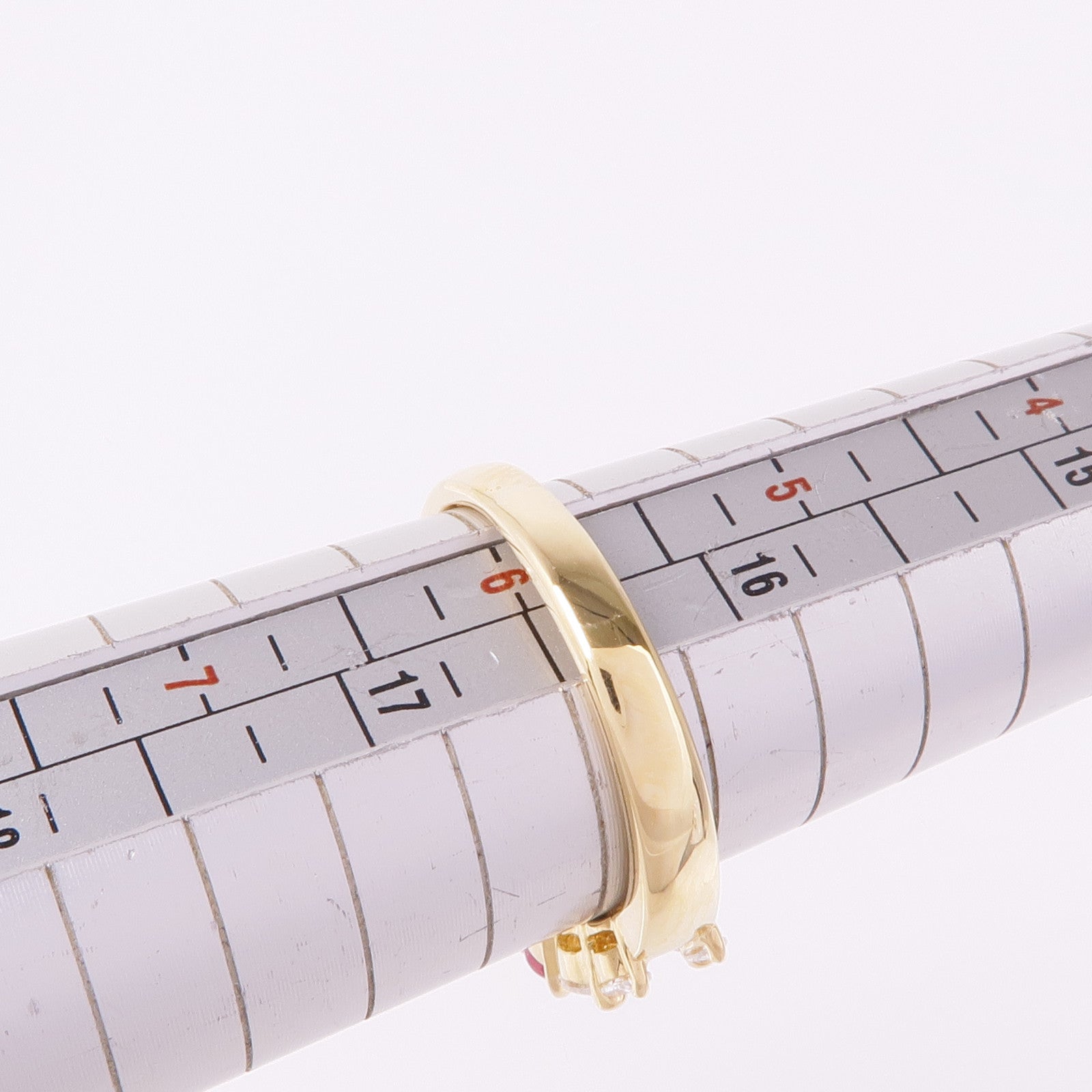 JEWELRY 18K黃金Ruby Diamond Ring紅寶石/鑽石戒指US#6