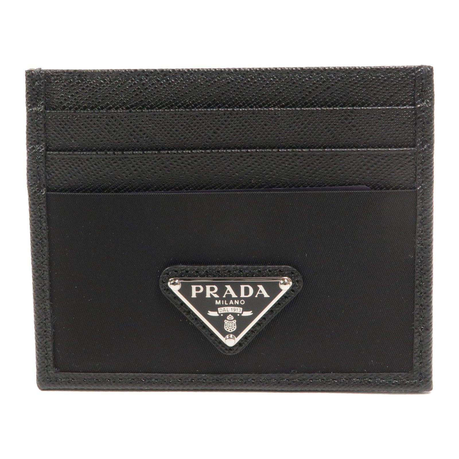 PRADA 尼龍/皮革Re-Nylon & Saffiano Leather Card Holder卡片套