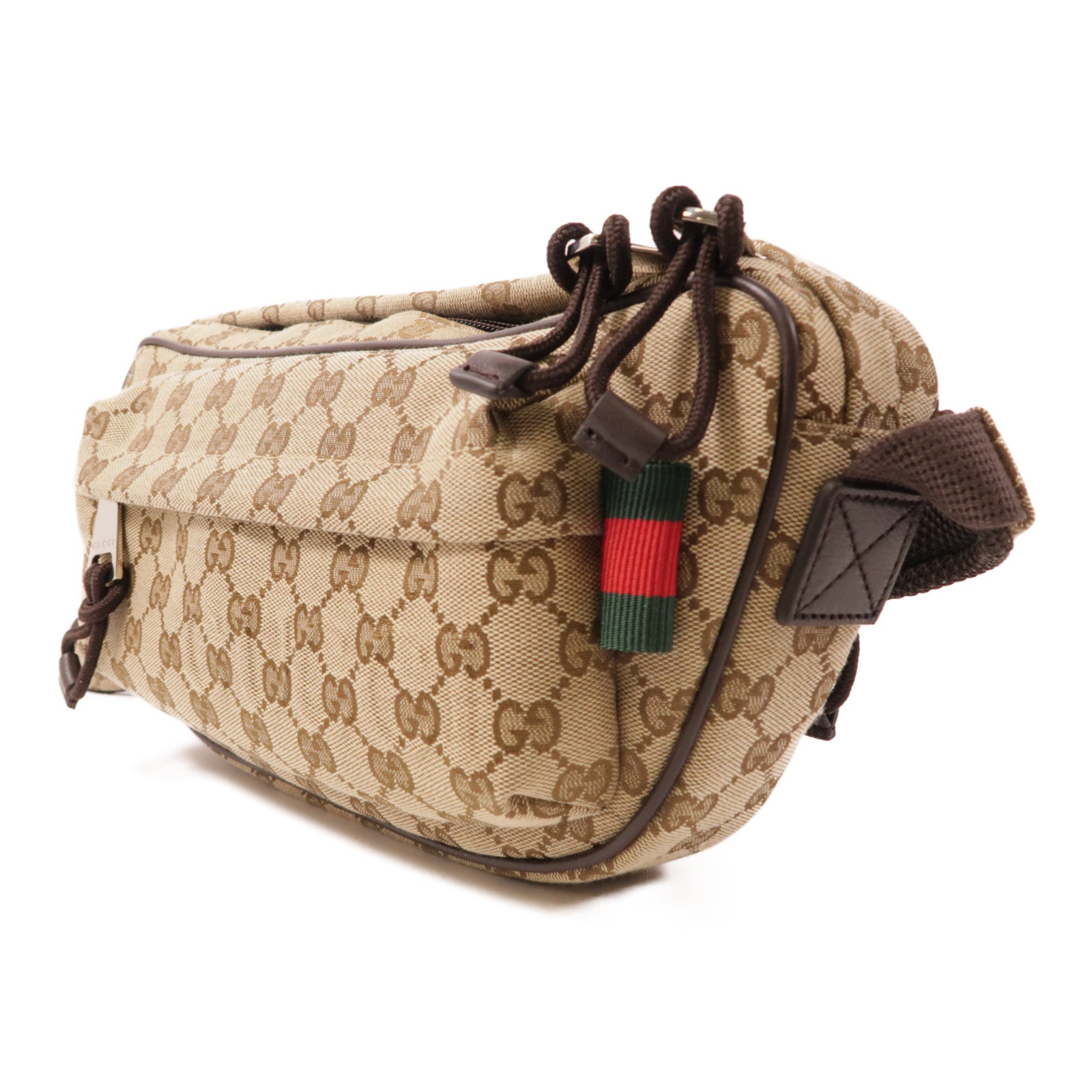 GUCCI GG SHW Shoulder Bag Canvas Brown 802096 FADUK