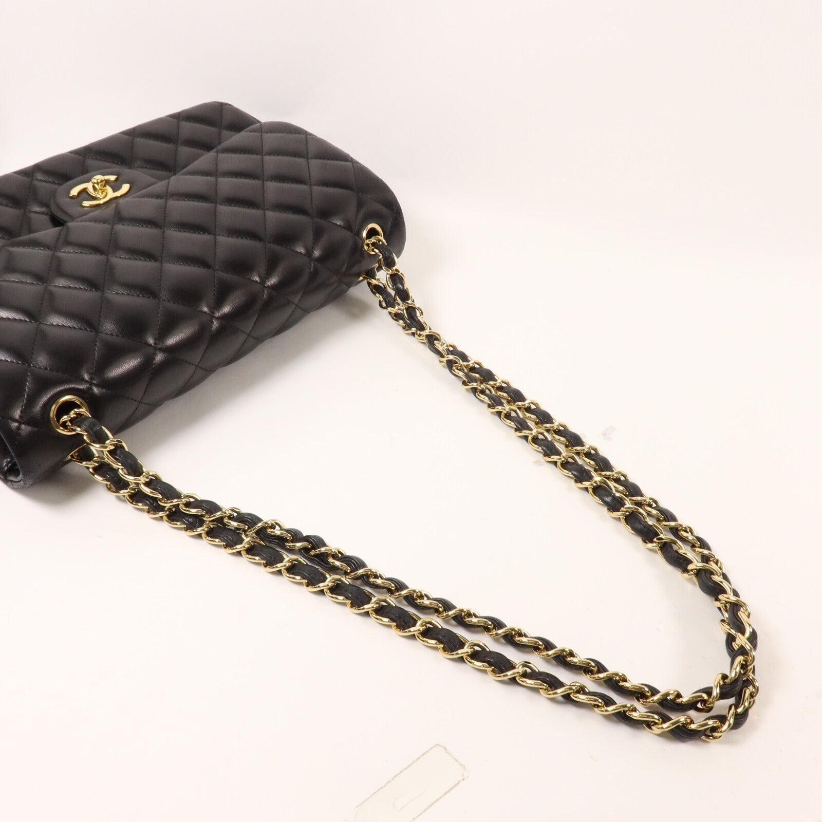 CHANEL 羊皮皮革Large Classic鏈帶肩背袋