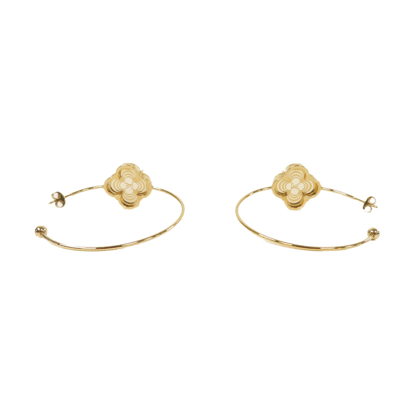 LOUIS VUITTON PVC Hoop Earrings耳環金色