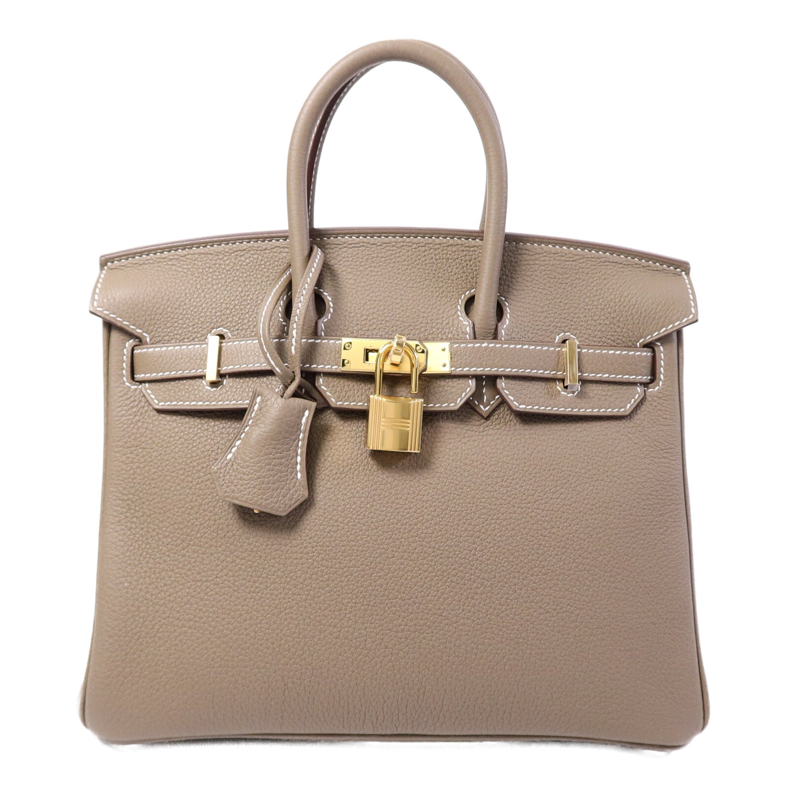 HERMES Togo皮革Birkin 25手挽袋Etoupe