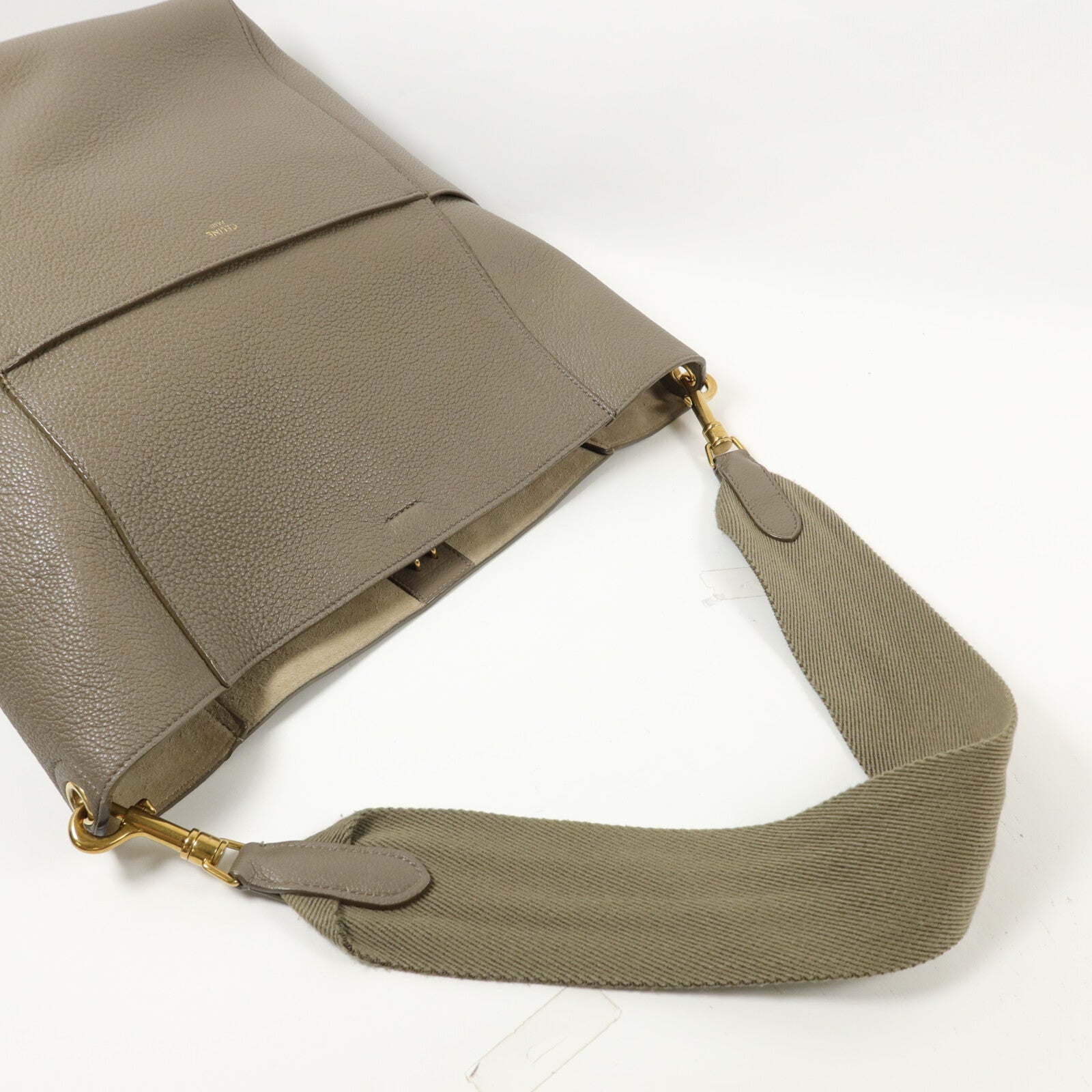 CELINE 牛皮皮革Sangle Bucket Large手挽袋