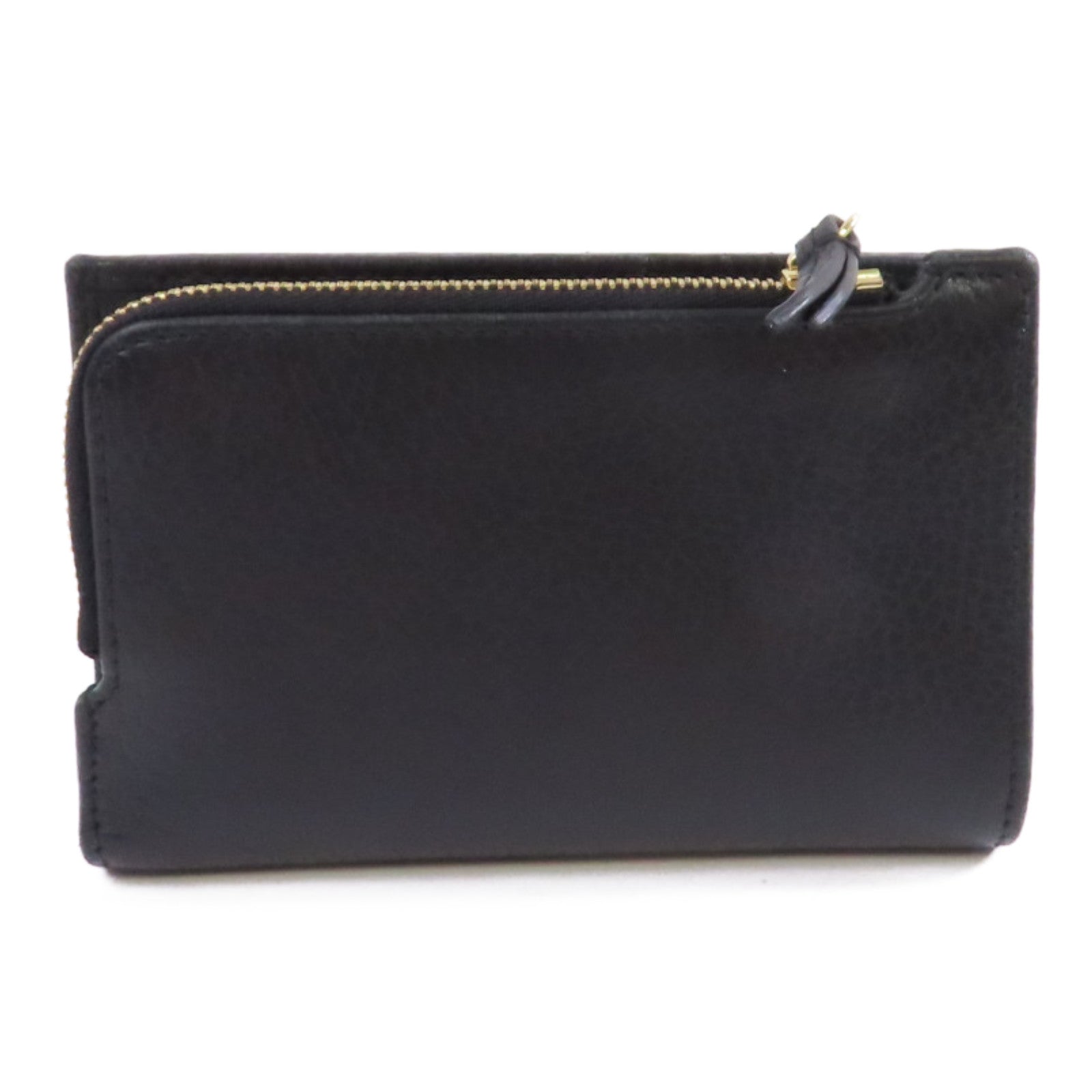GUCCI 牛皮皮革Petit GG Marmont L-Shaped Zipper Medium Wallet金扣錢包黑色