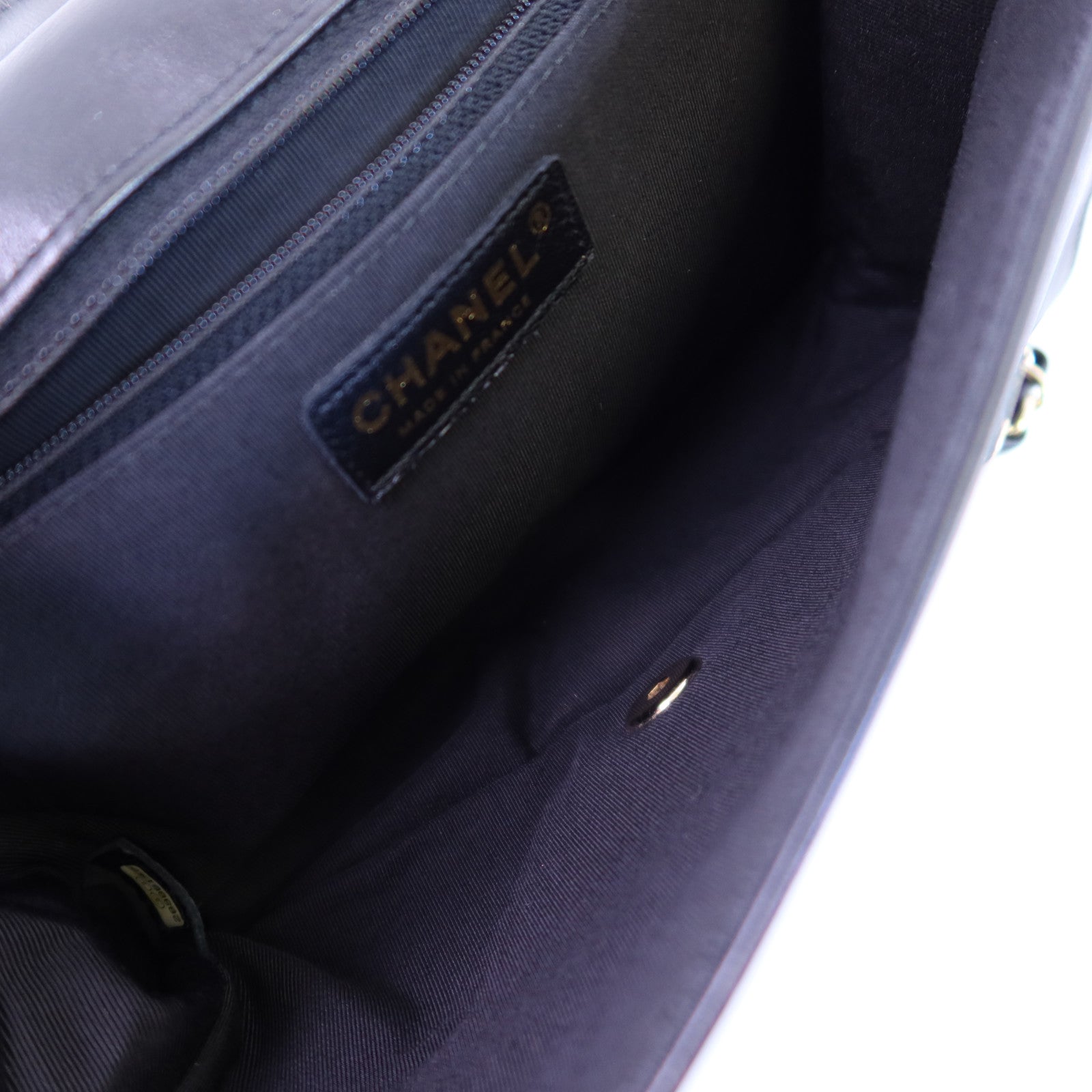 CHANEL 牛皮皮革Chain Shoulder金扣鏈帶肩背袋