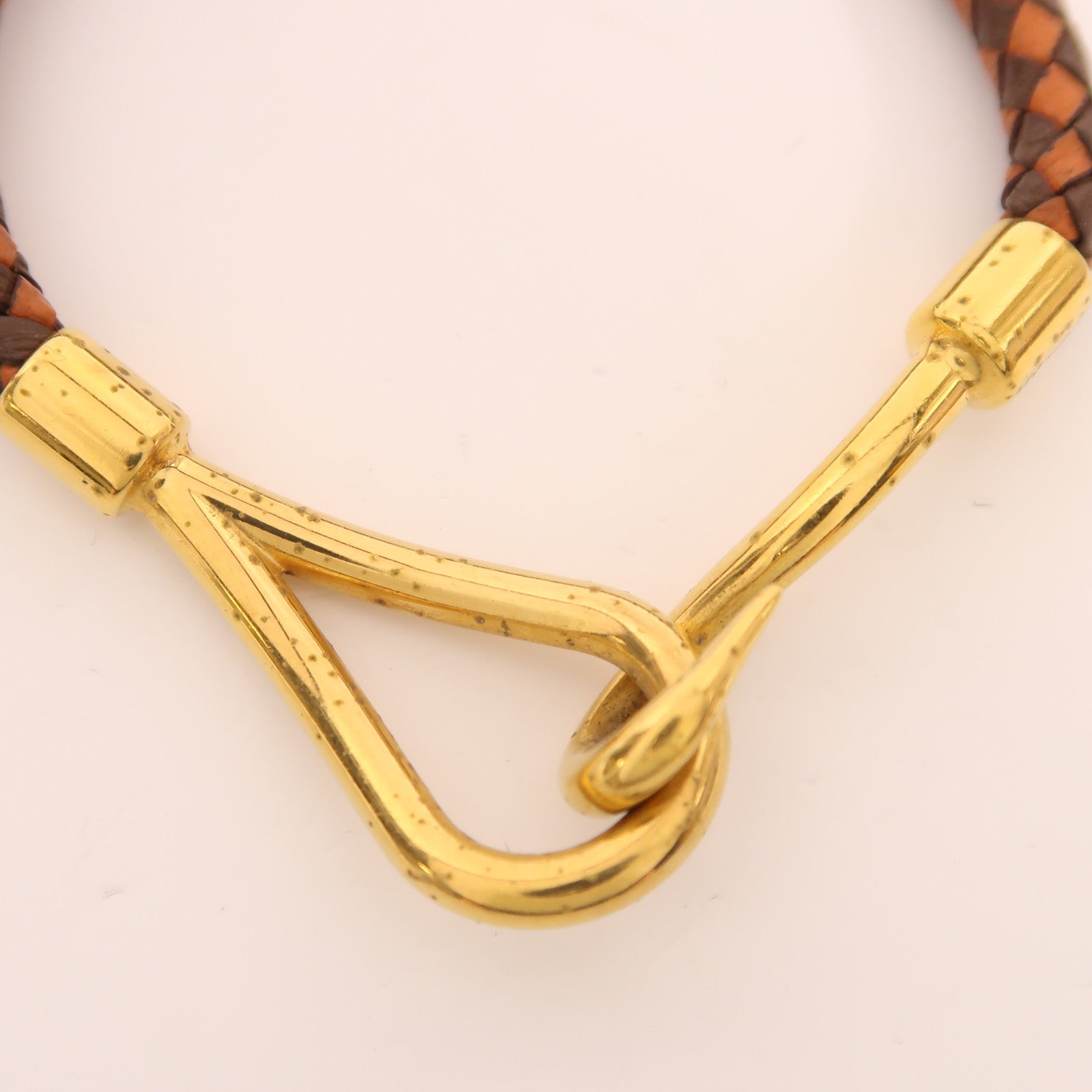 HERMES Epsom皮革Jumbo Bracelet金扣手鏈