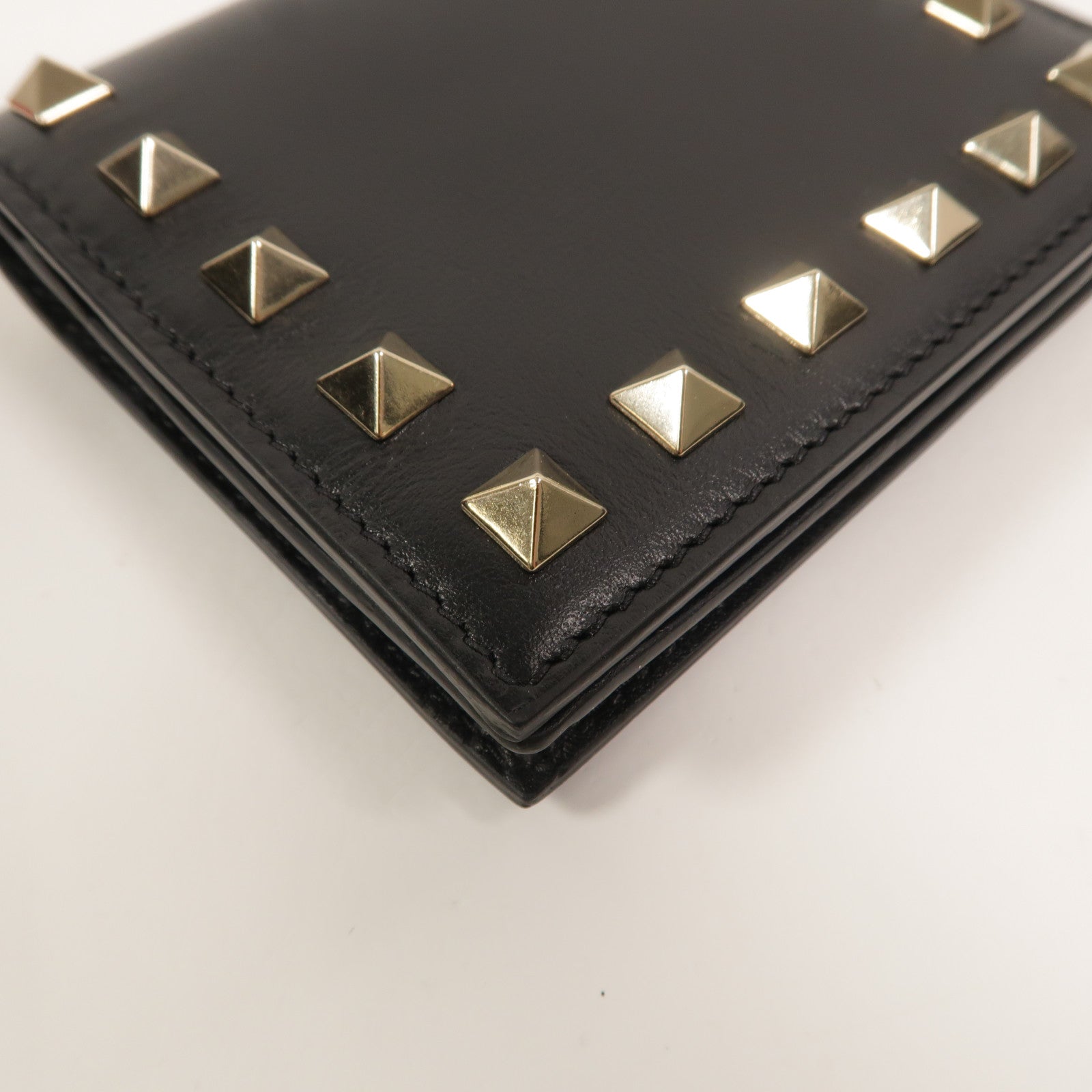 Valentino 牛皮皮革Rockstud Card Case卡片套