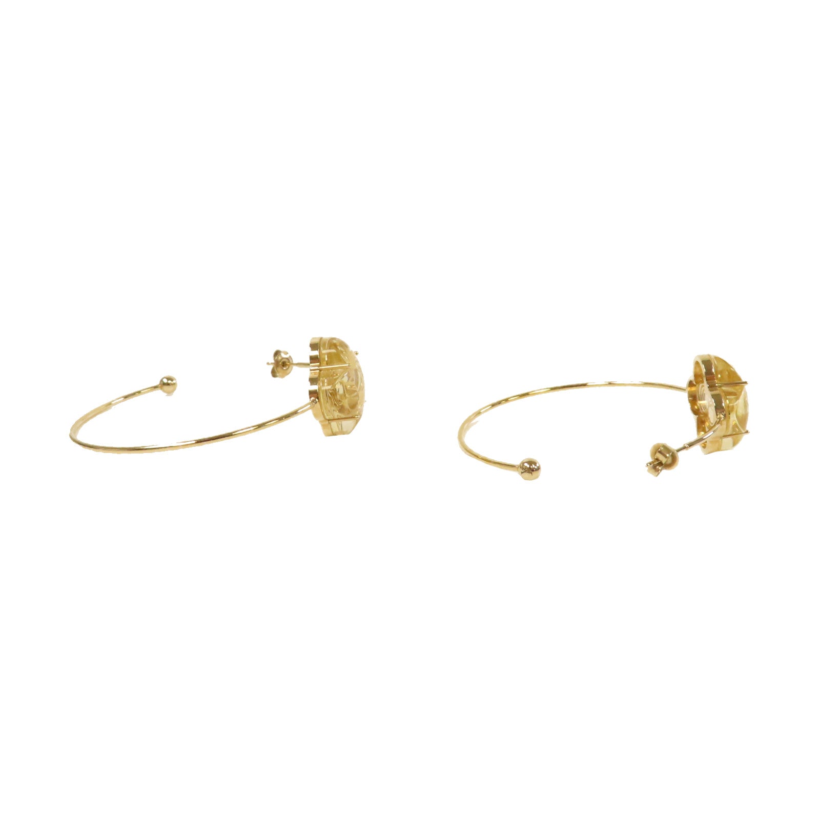 LOUIS VUITTON PVC Hoop Earrings耳環金色