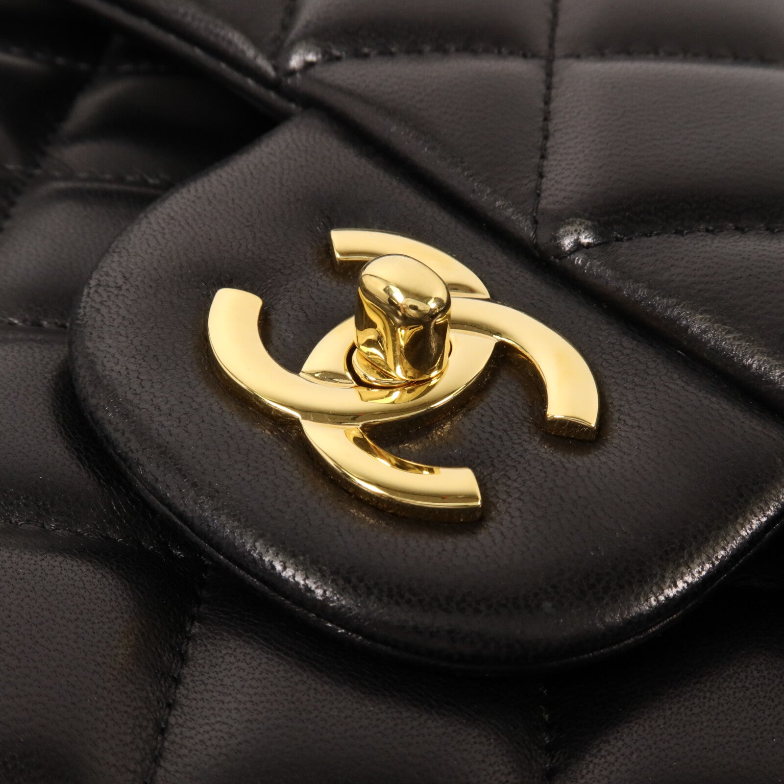 CHANEL 羊皮皮革Large Classic鏈帶肩背袋
