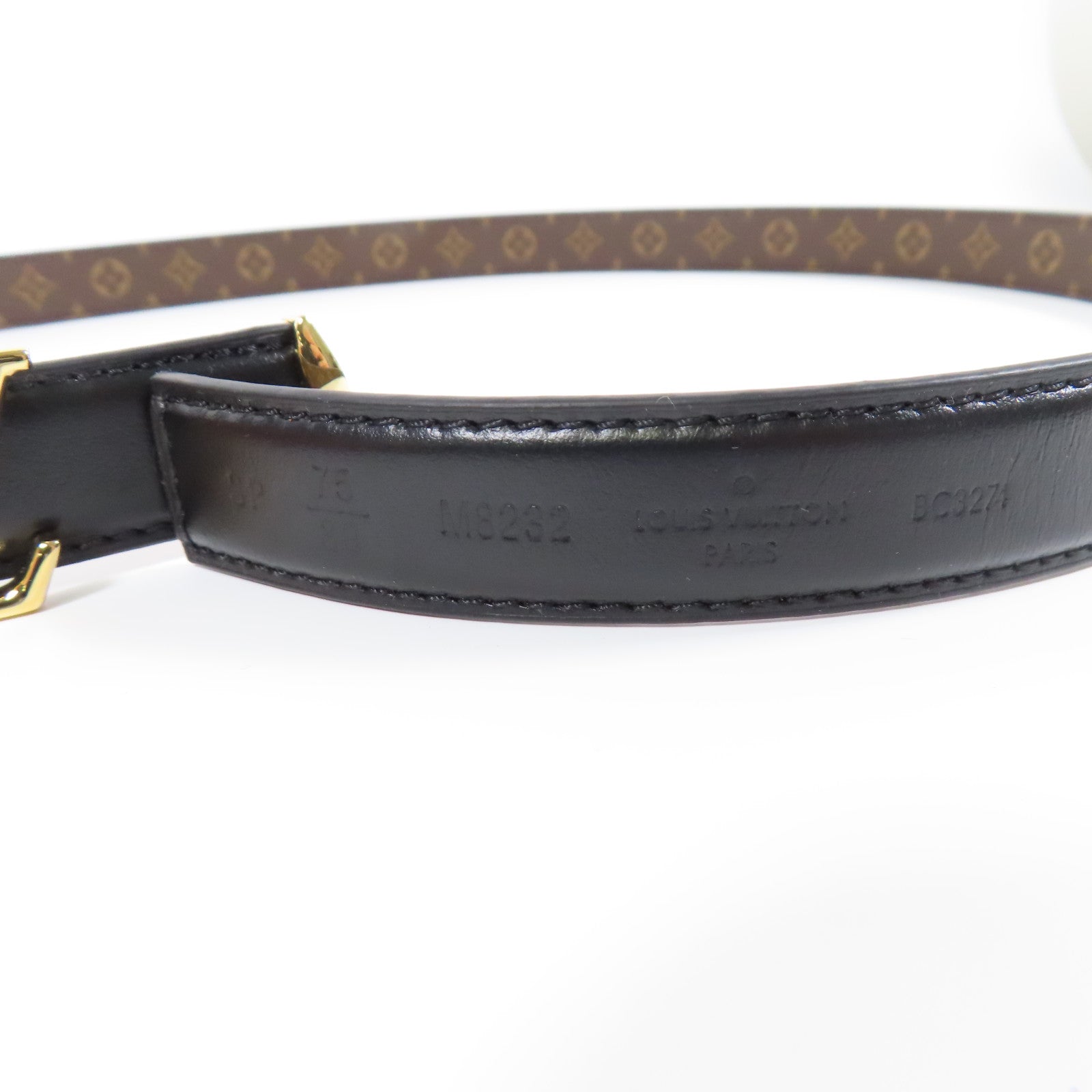 LOUIS VUITTON Monogram Pretty Belt金扣皮帶