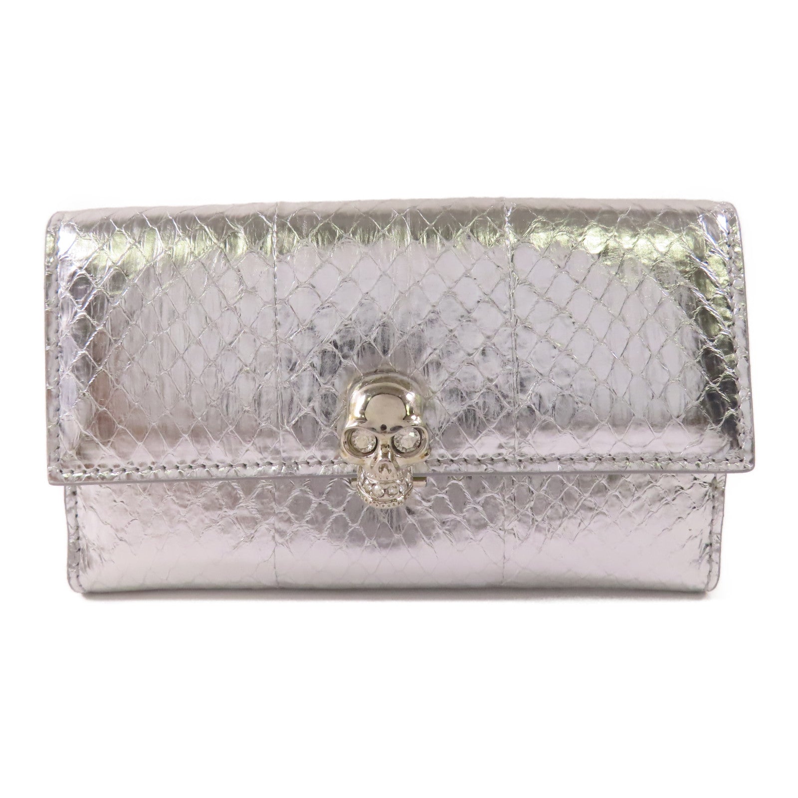 SELECTION 皮革Alexander Mcqueen Wallet銀扣長錢包