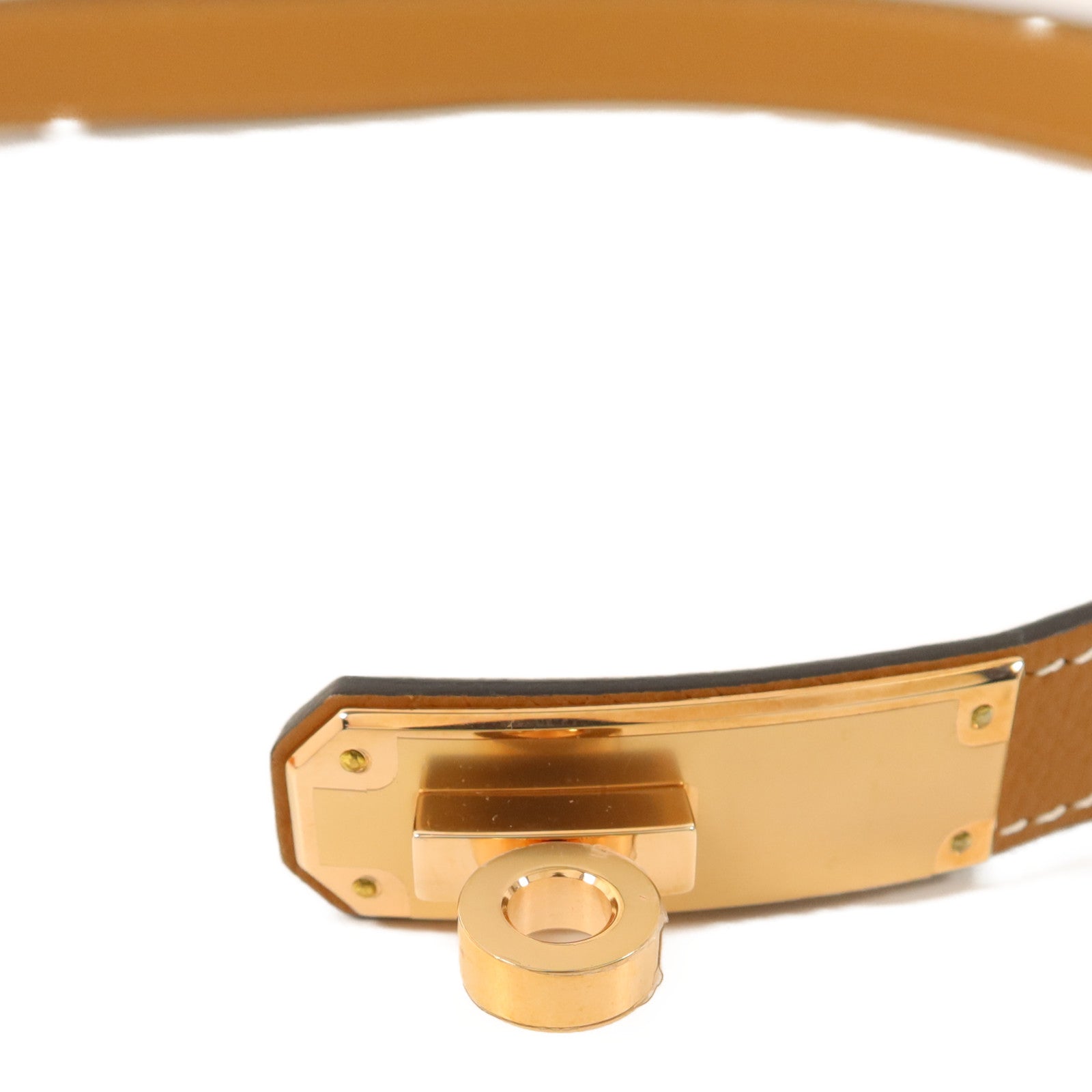 HERMES Epsom皮革Kelly 18 Belt皮帶Gold