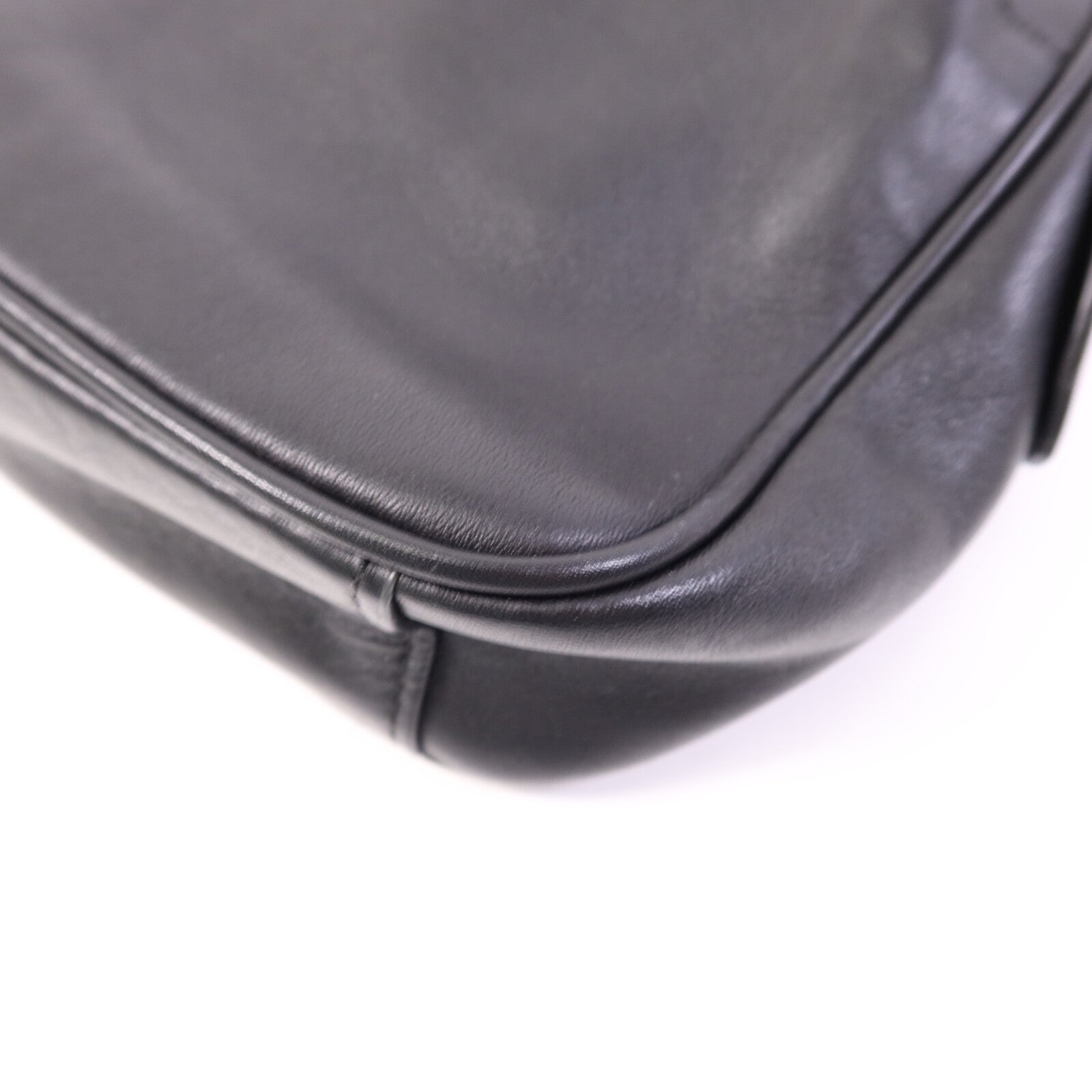 COACH 牛皮皮革Shoulder Bag銀扣肩背袋