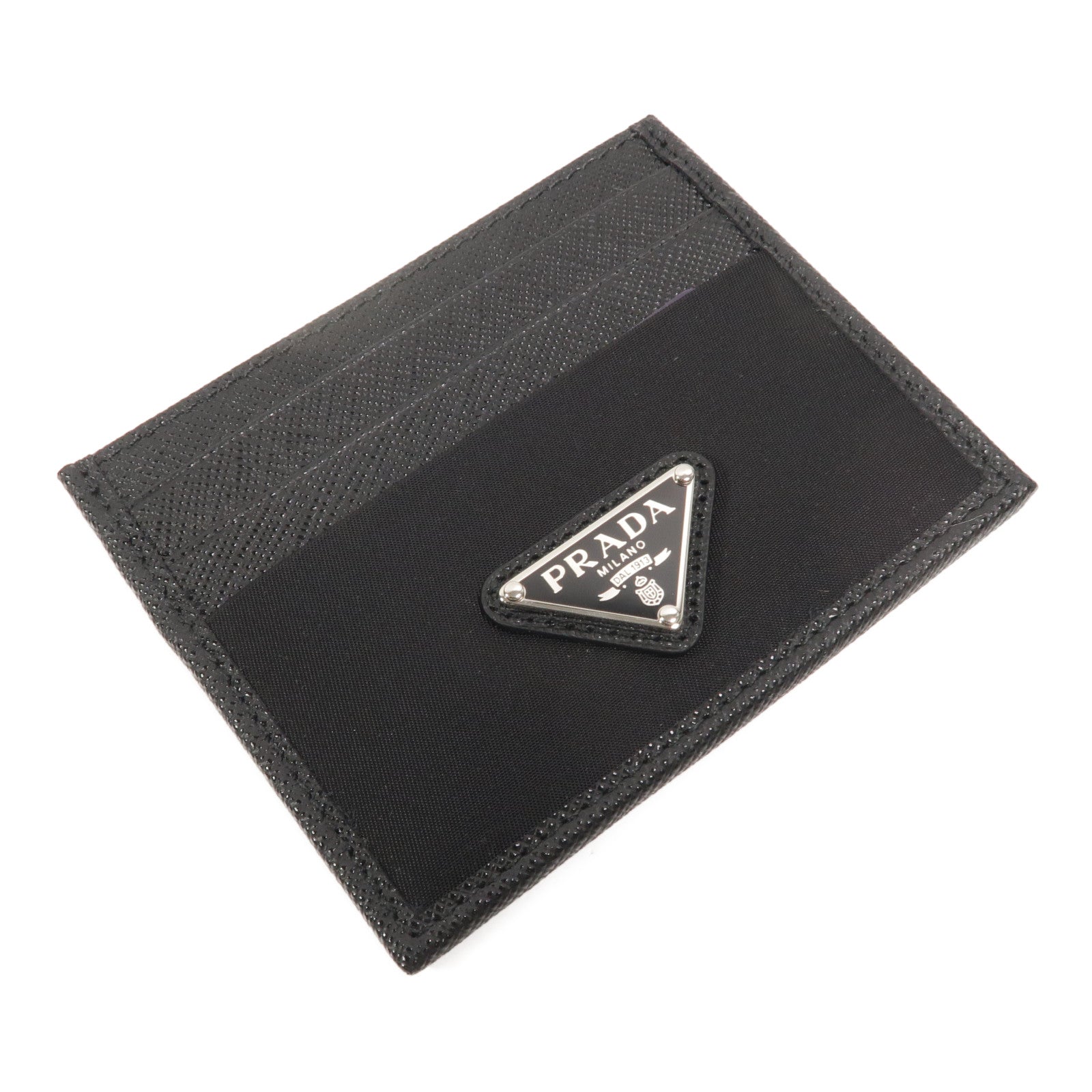 PRADA 尼龍/皮革Re-Nylon & Saffiano Leather Card Holder卡片套