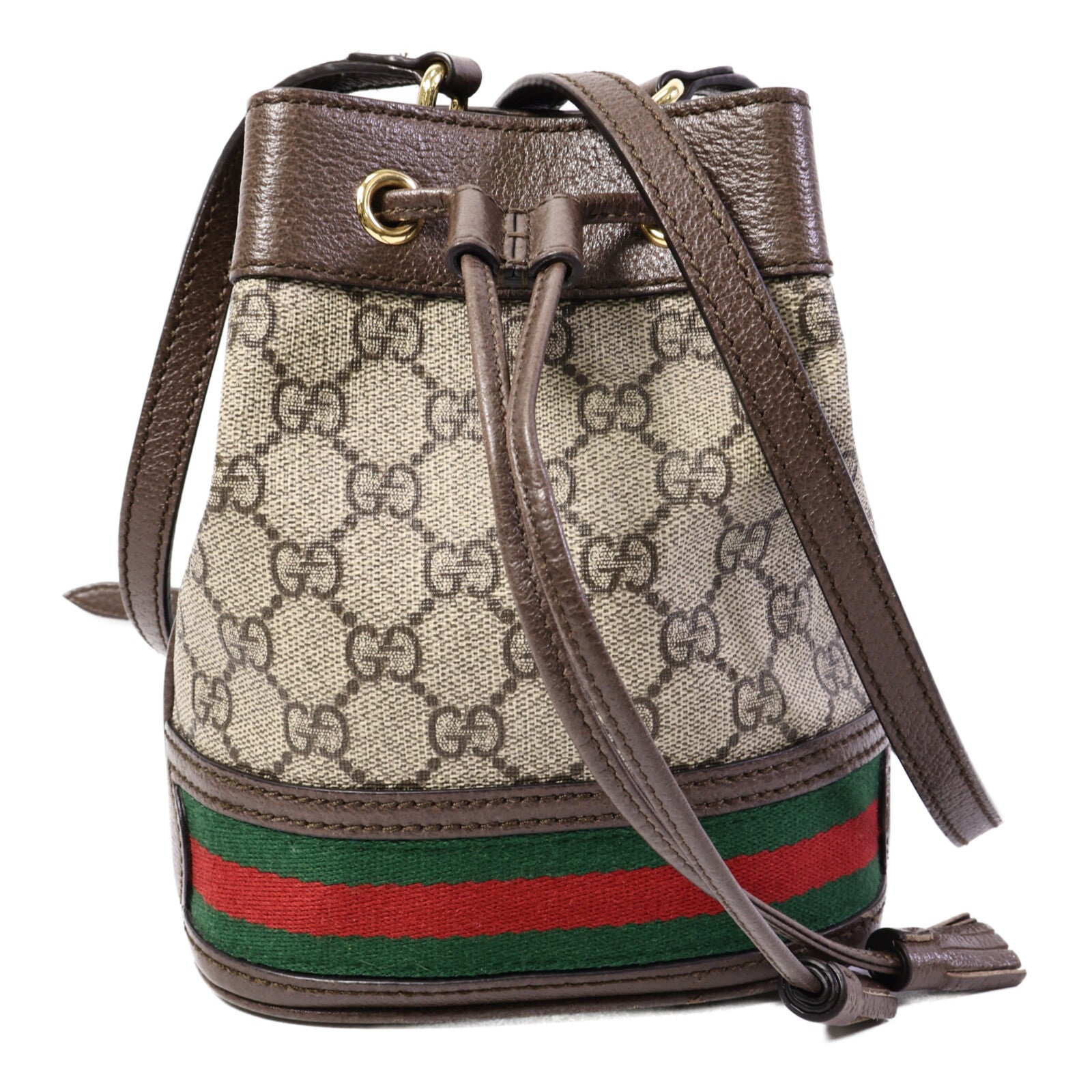 GUCCI 塗層帆布Ophidia Mini Bucket肩背袋