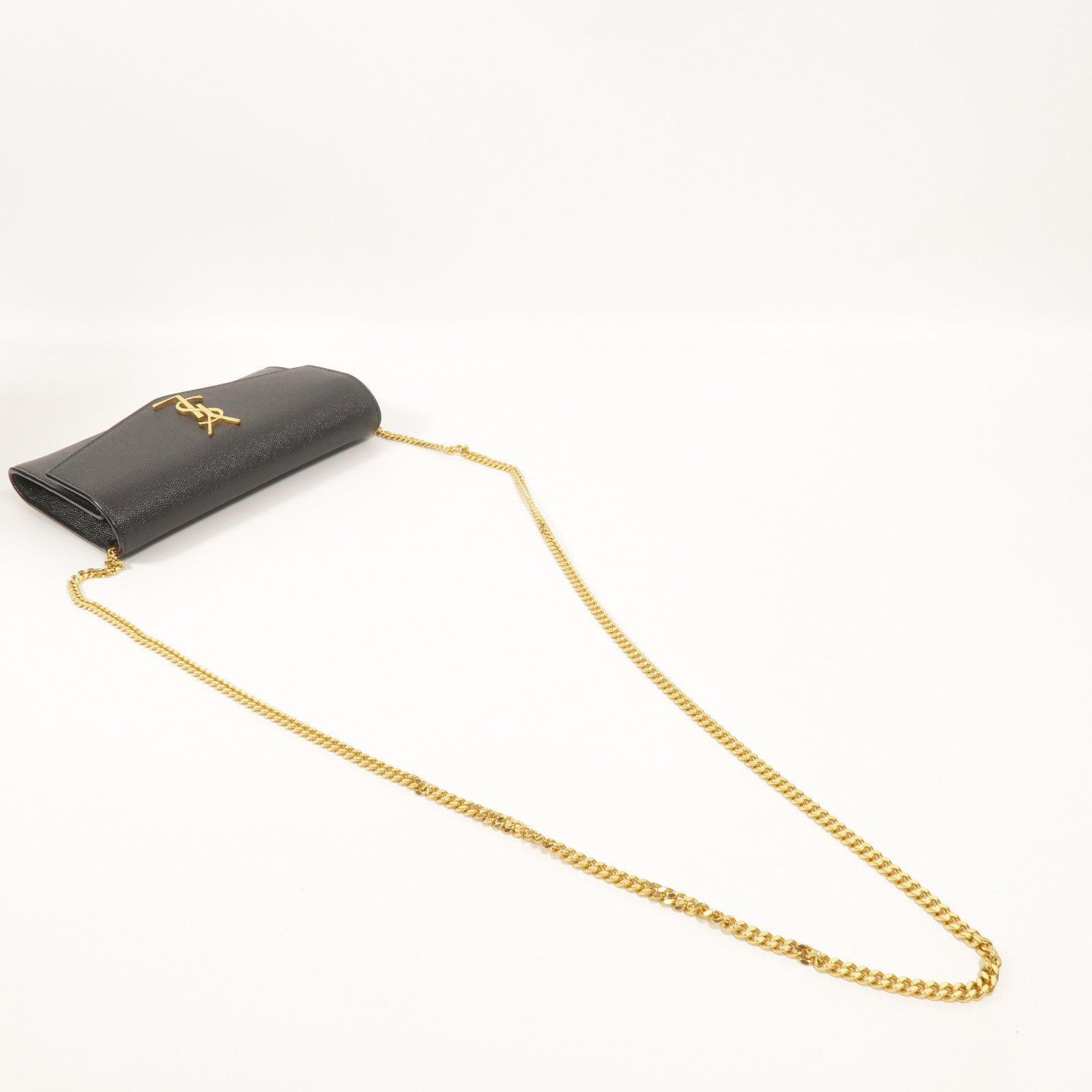 SAINT LAURENT 牛皮皮革Uptown Chain Wallet鏈帶肩背袋