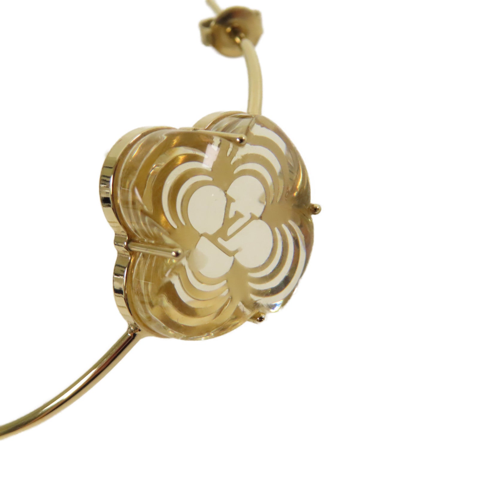 LOUIS VUITTON PVC Hoop Earrings耳環金色