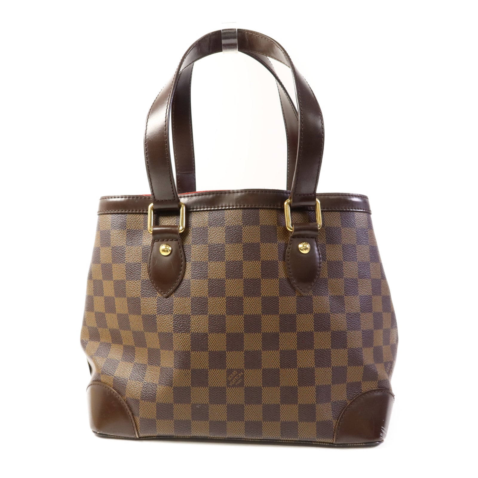 LOUIS VUITTON Damier Hampstead PM金扣手挽袋