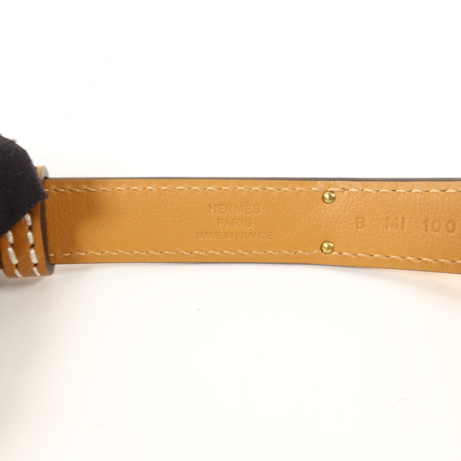 HERMES Epsom皮革Kelly 18 Belt皮帶Gold