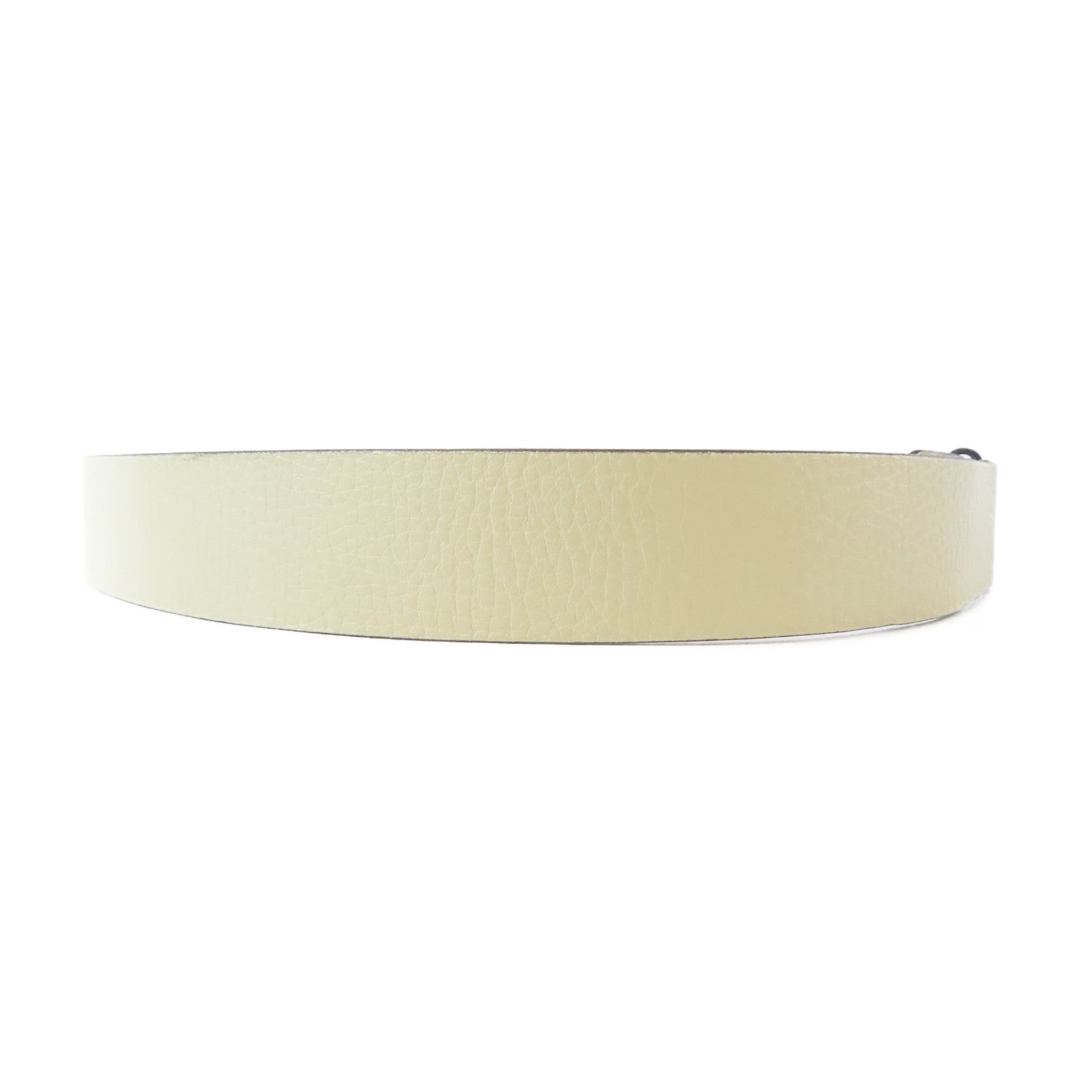 GUCCI 【激減優惠】牛皮皮革Belt銀扣皮帶白色