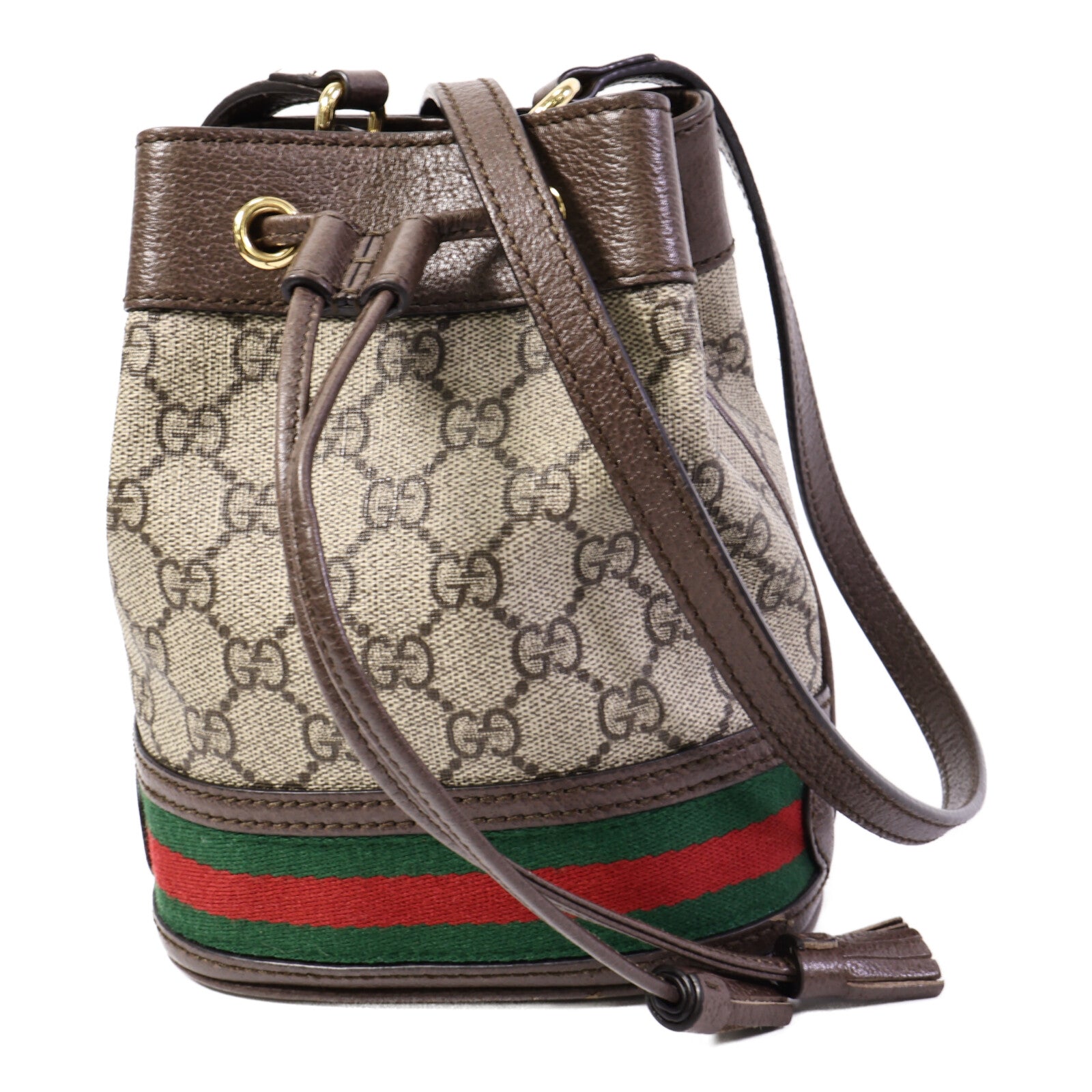 GUCCI 塗層帆布Ophidia Mini Bucket肩背袋