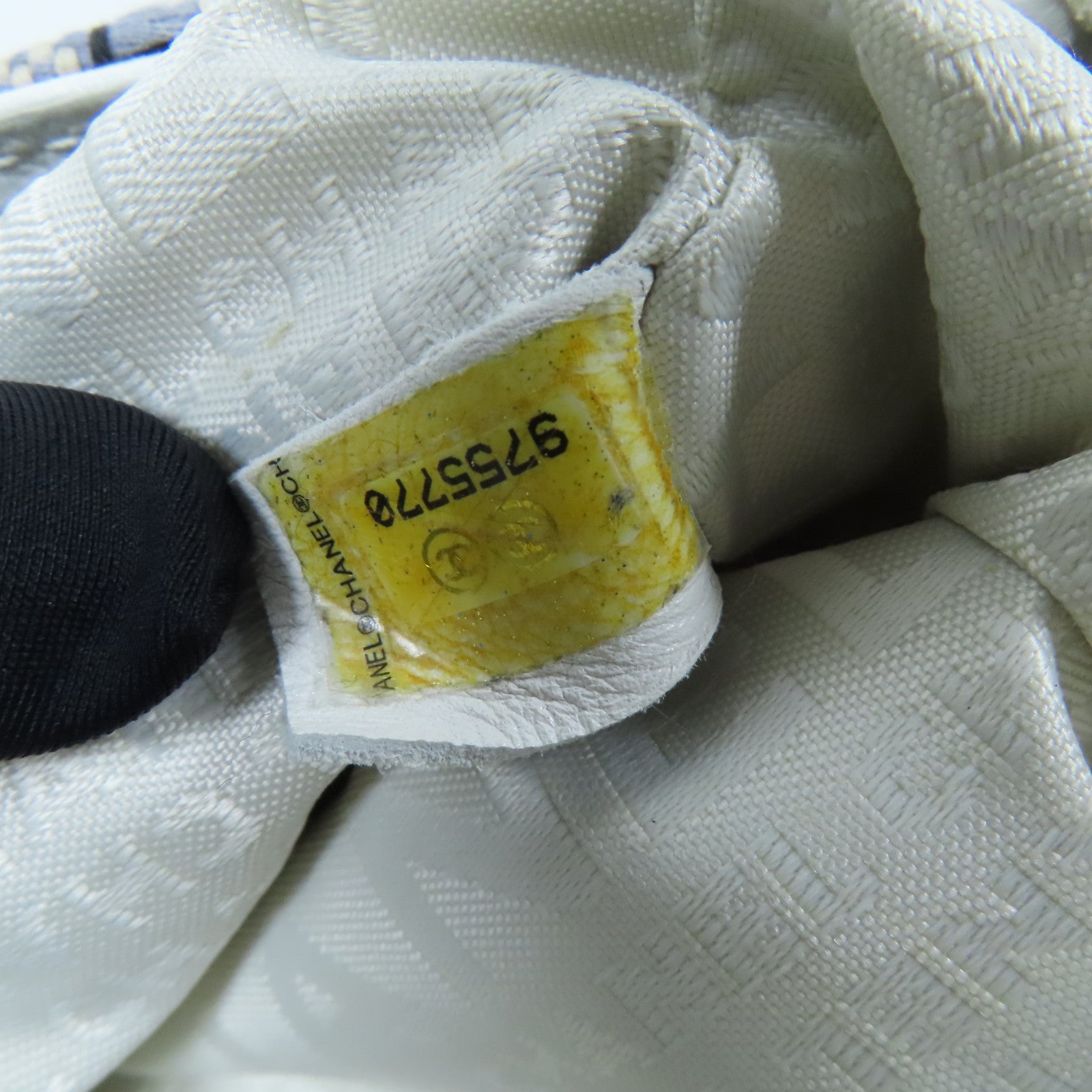 CHANEL Tweed/皮革Chain Shoulder Bag銀扣鏈帶肩背袋