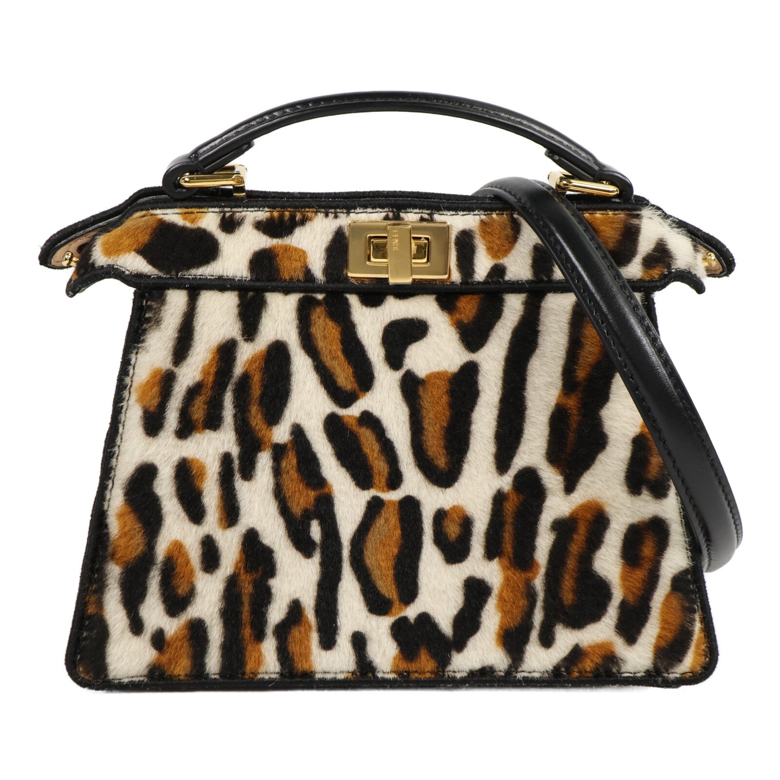 FENDI 馬毛Peekaboo ISeeU Petite手挽肩背兩用袋