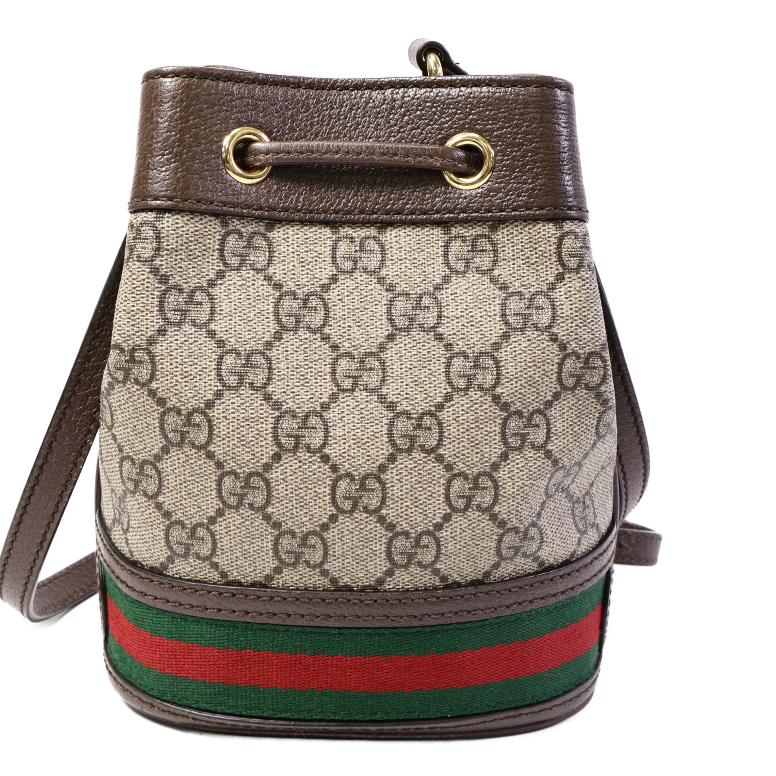 GUCCI 塗層帆布Ophidia Mini Bucket肩背袋
