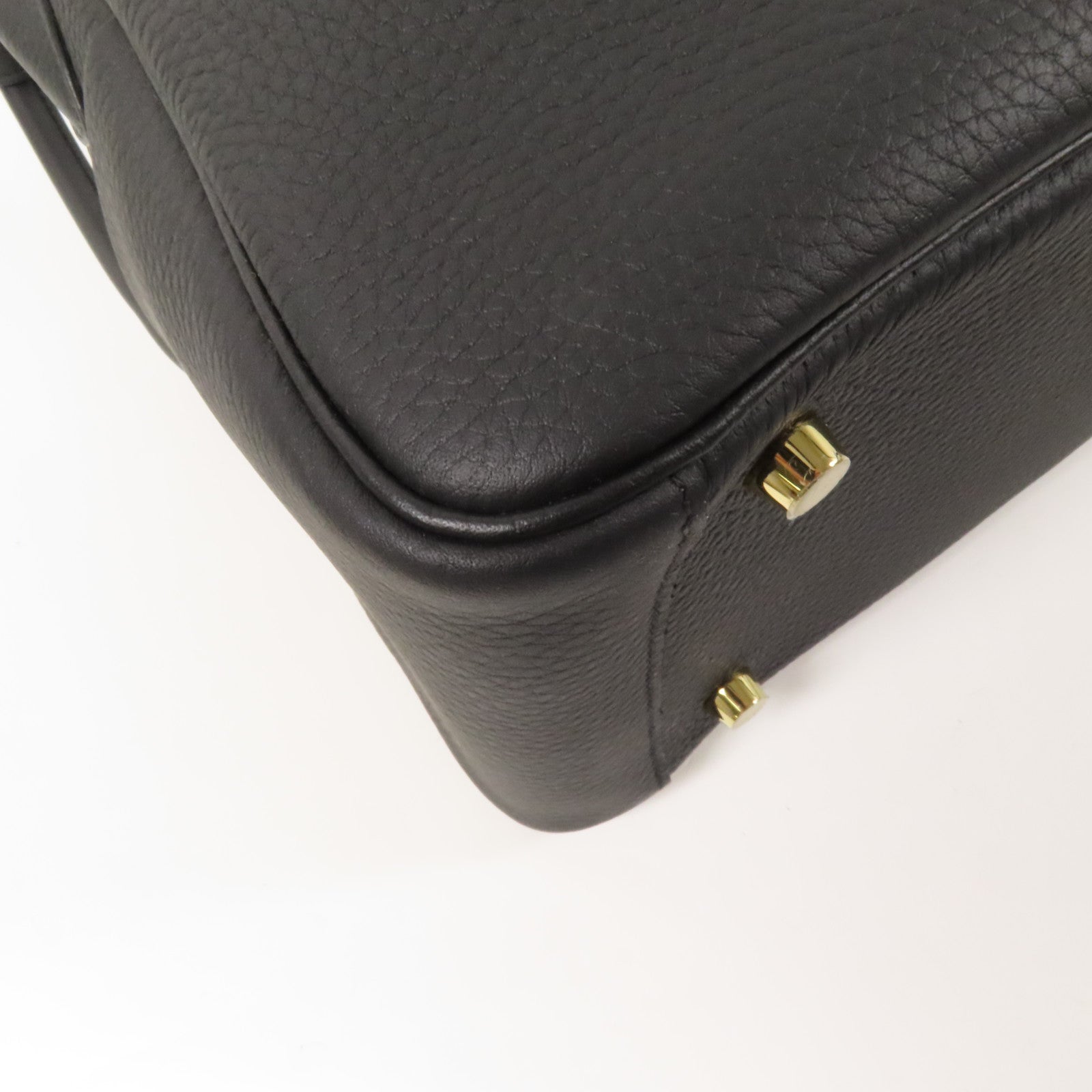 HERMES Clemence皮革Lindy 26金扣手挽肩背兩用袋Noir