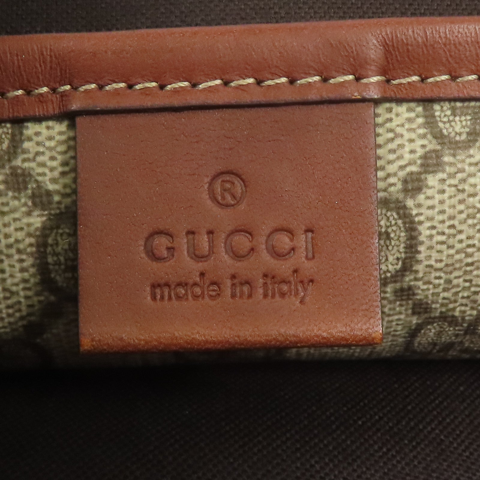 GUCCI GG GHW Tote Bag 211135 Coated Canvas Brown