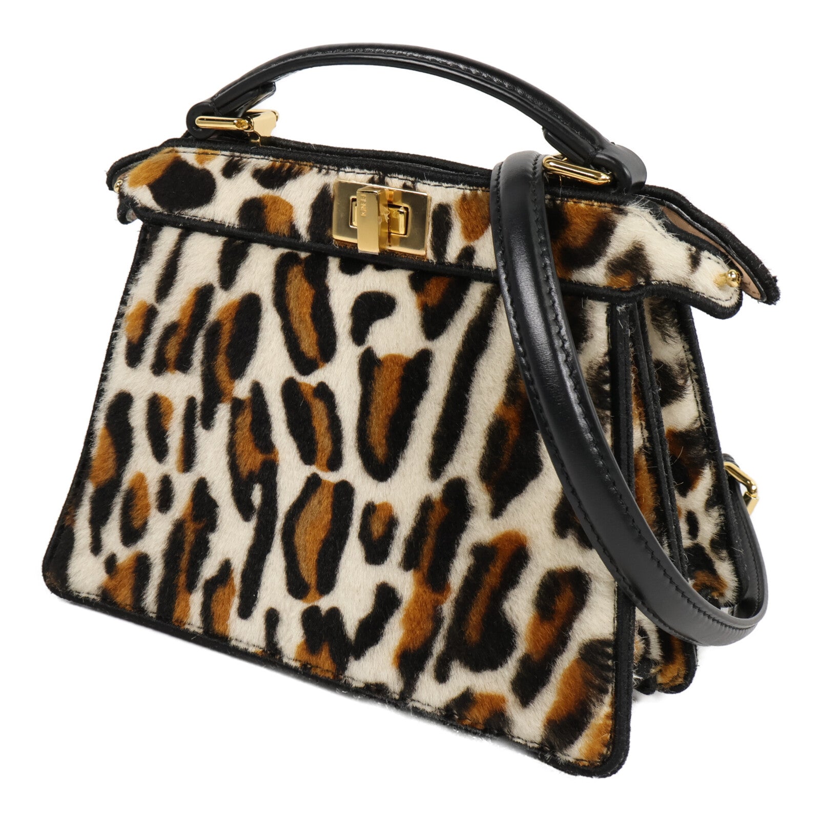 FENDI 馬毛Peekaboo ISeeU Petite手挽肩背兩用袋