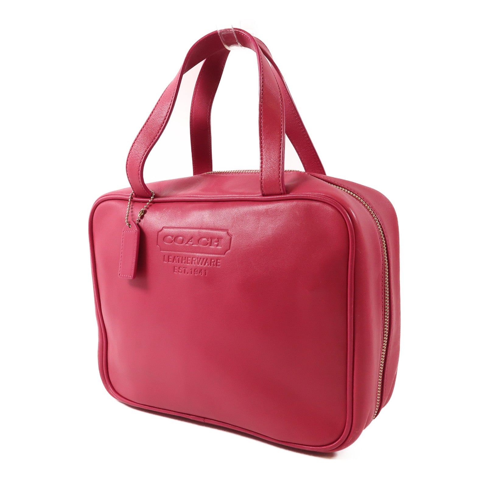 COACH SHW Handbag Calfskin Leather Pink