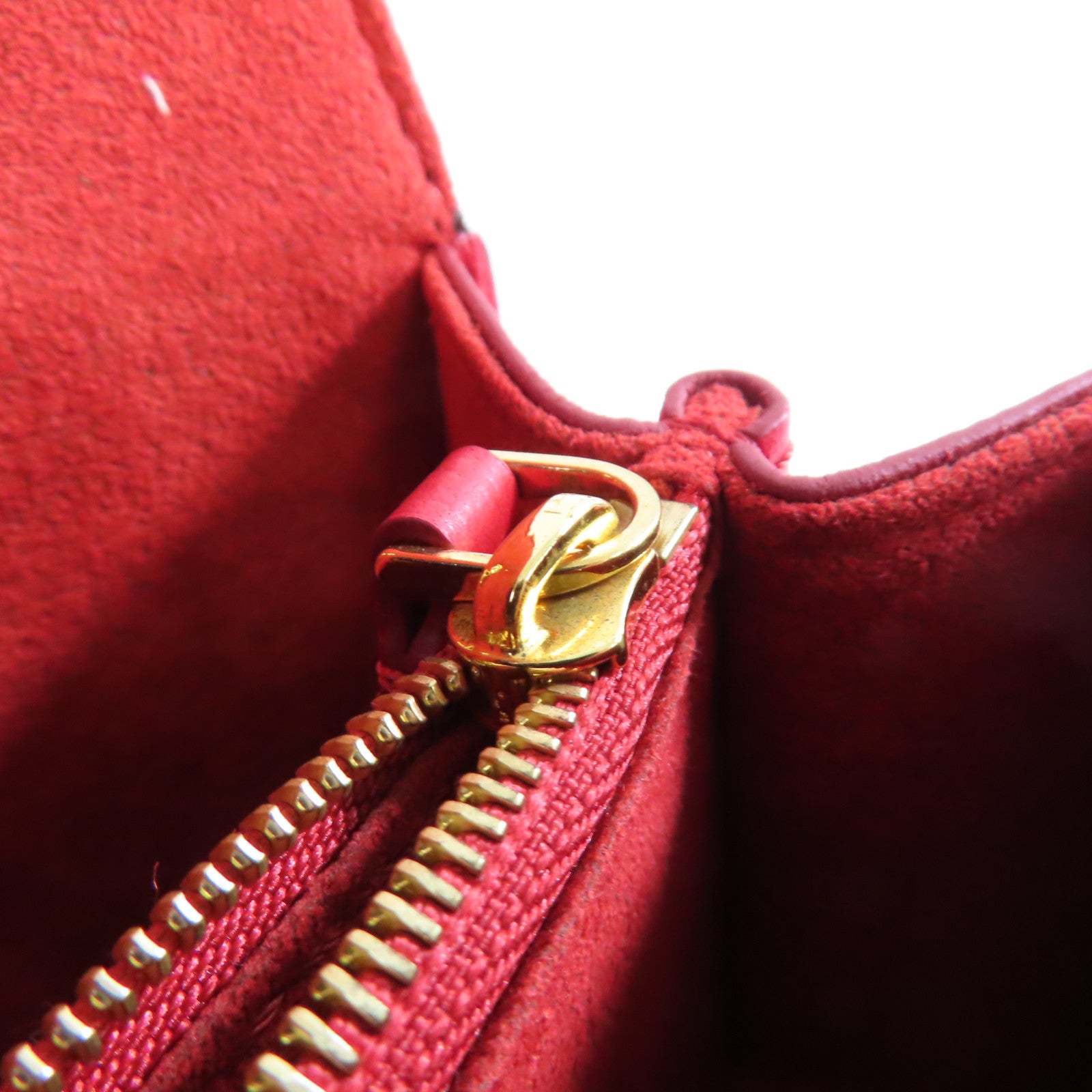 LOUIS VUITTON Monogram Victoire Shoulder Bag金扣鏈帶肩背袋紅色/啡色