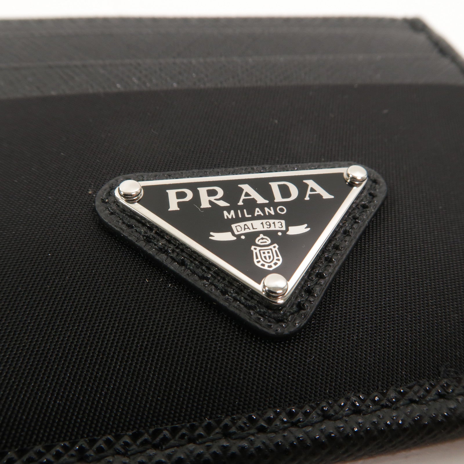 PRADA 尼龍/皮革Re-Nylon & Saffiano Leather Card Holder卡片套
