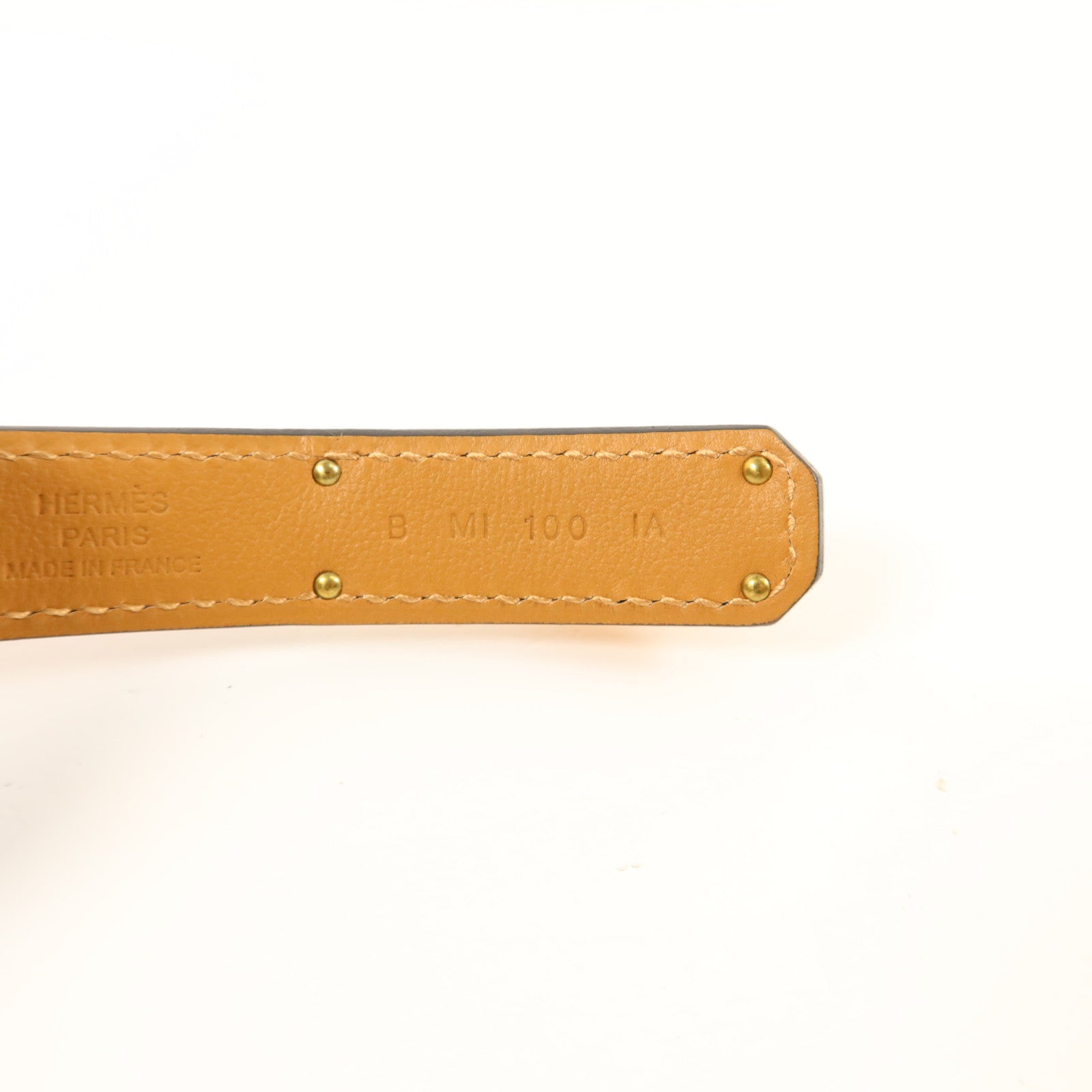 HERMES Epsom皮革Kelly 18 Belt皮帶Gold
