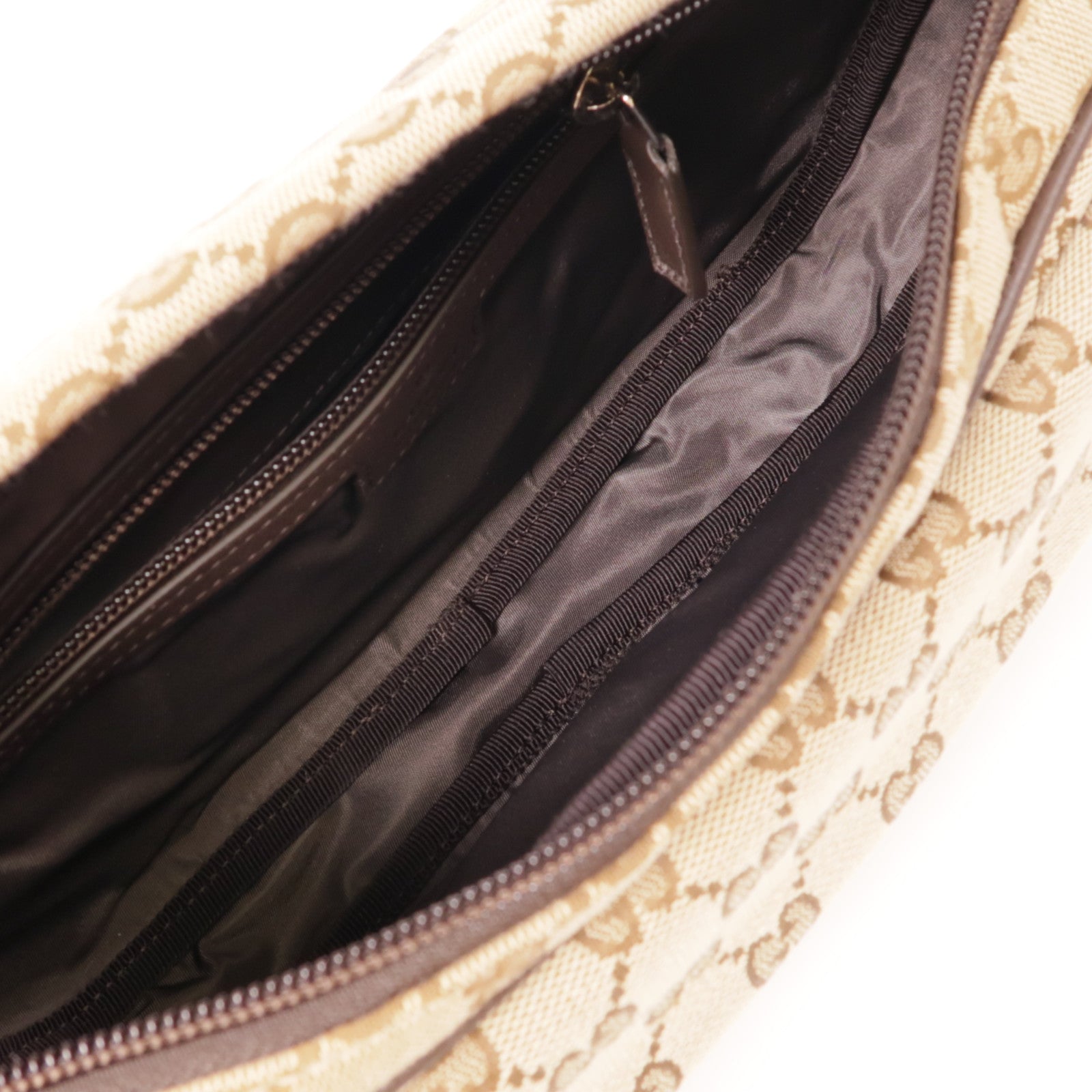 GUCCI GG SHW Shoulder Bag Canvas Brown 802096 FADUK