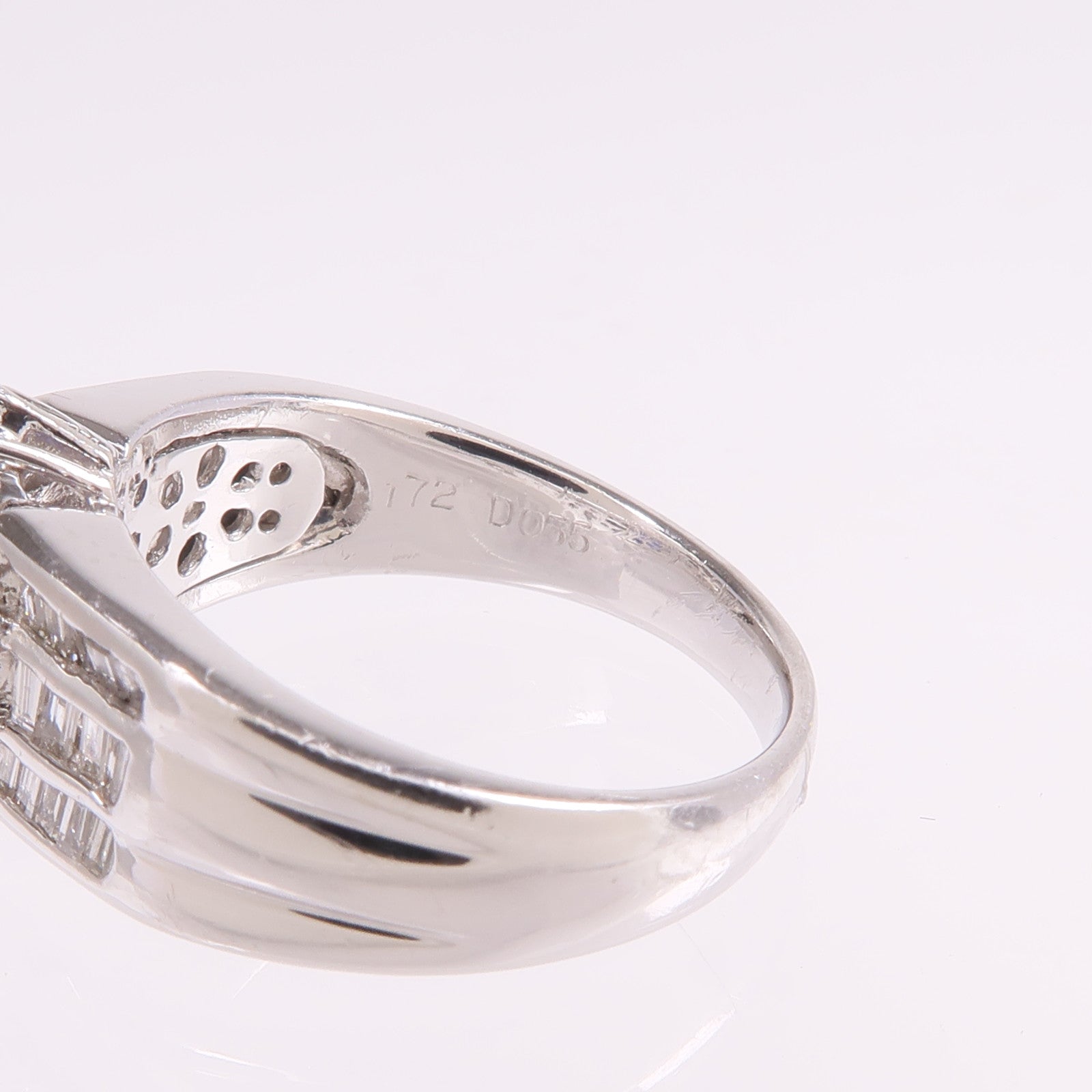 JEWELRY 【激減優惠】PT900鉑金Star Sapphire Diamond Ring星光藍寶石/鑽石戒指US#6