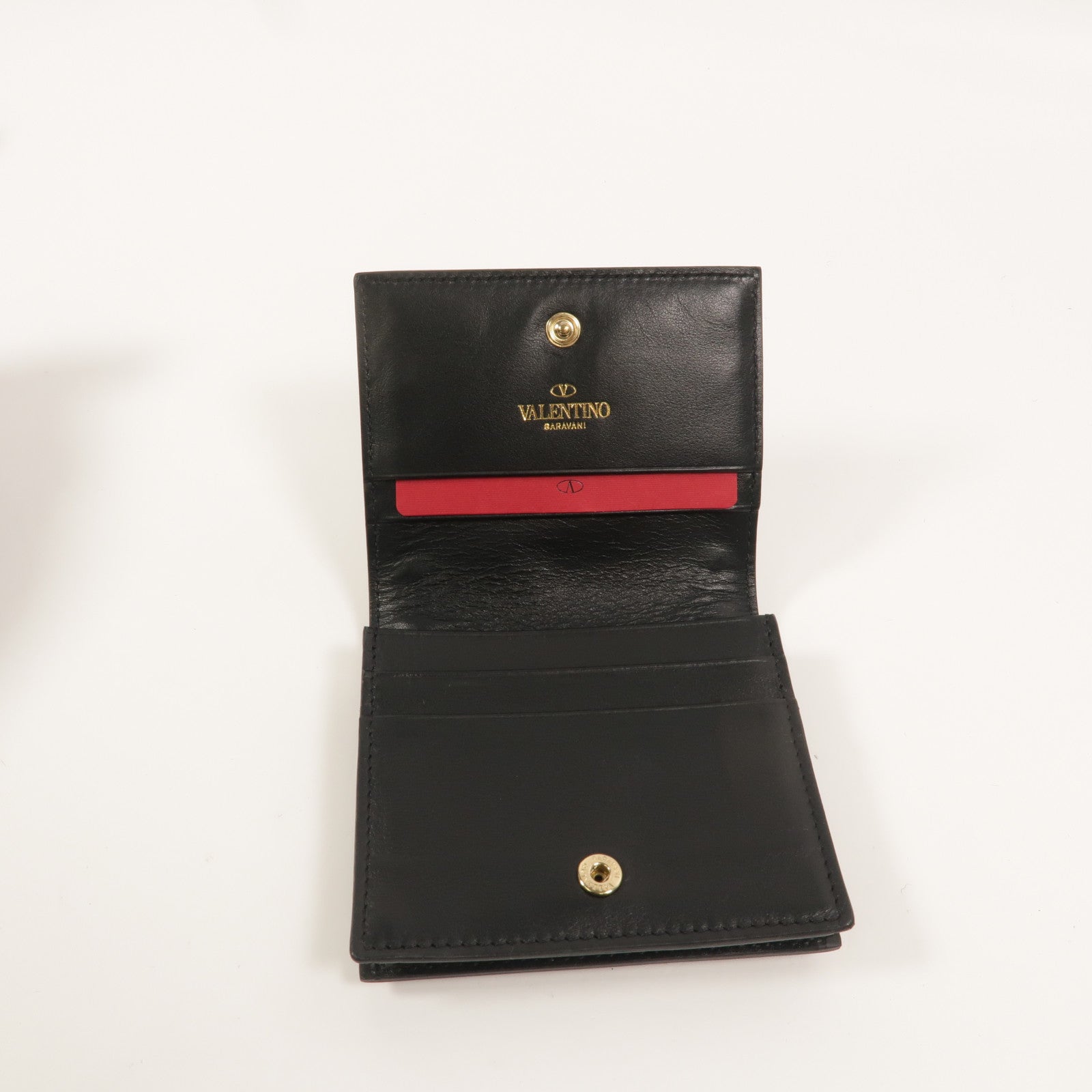 Valentino 牛皮皮革Rockstud Card Case卡片套