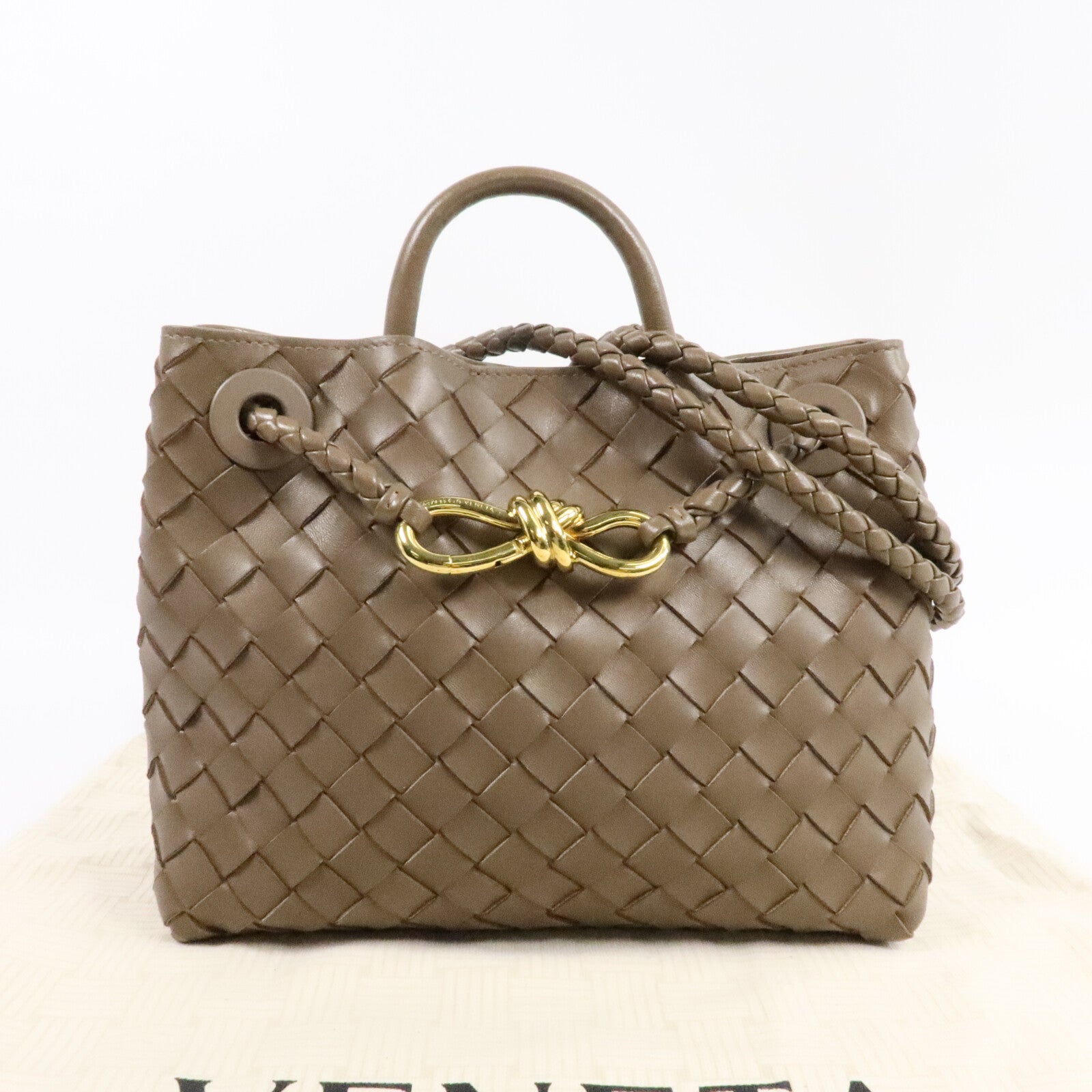 BOTTEGA VENETA 羊皮皮革Andiamo Small手挽肩背兩用袋