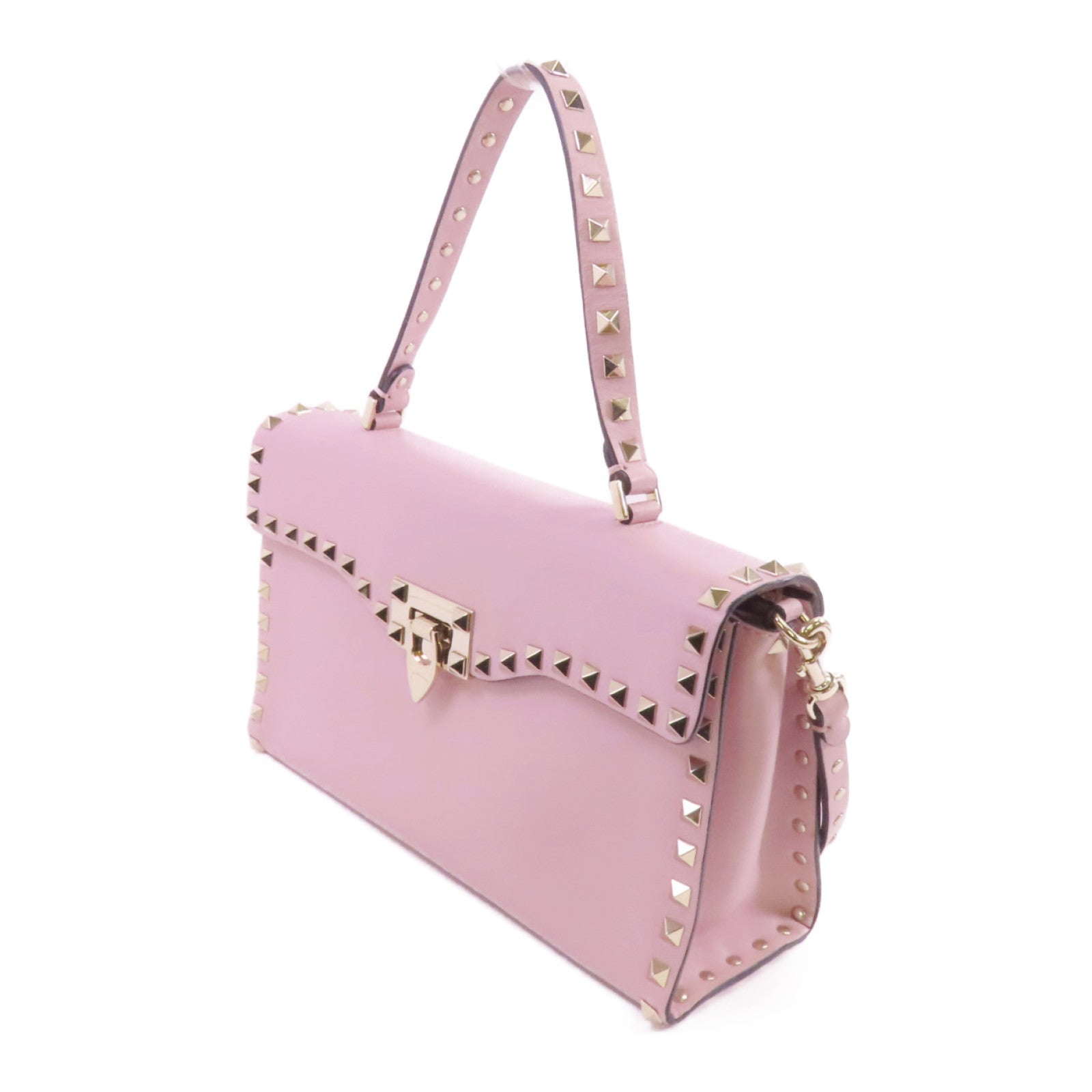 Valentino 牛皮皮革Rock Studs金扣手挽肩背兩用袋