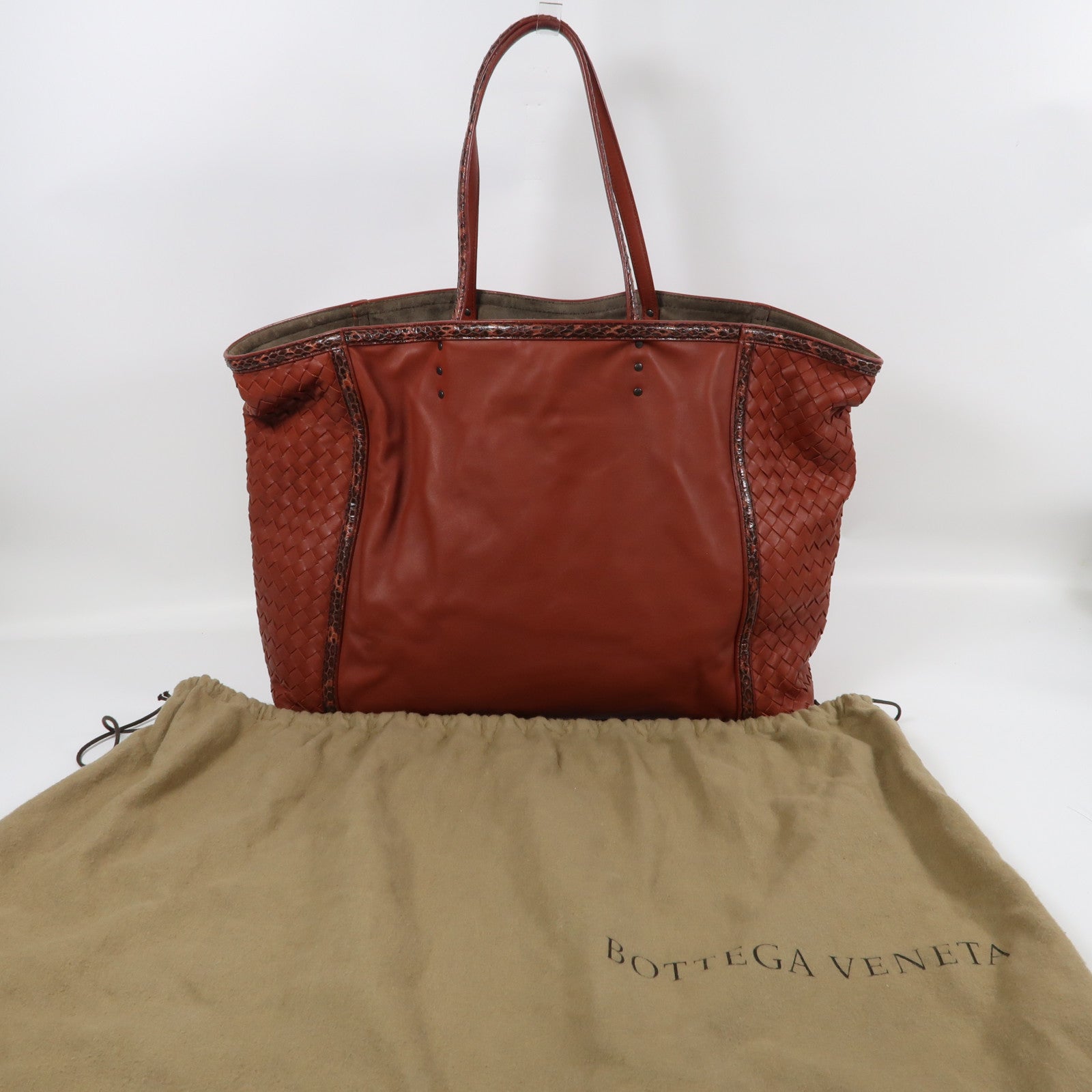 BOTTEGA VENETA 牛皮皮革Tote Bag手挽袋紅色