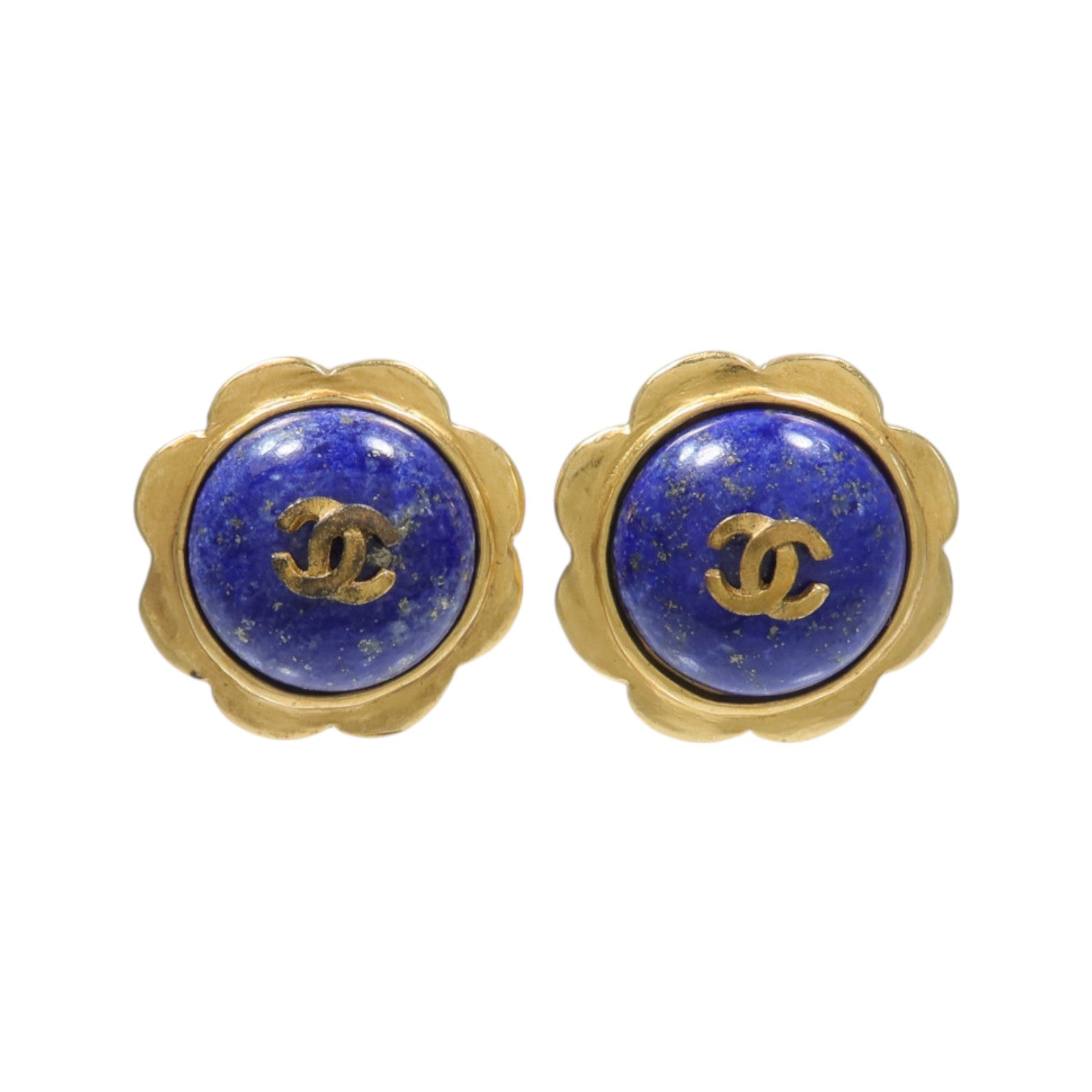 CHANEL 金屬/PVC Vintage Earrings耳環